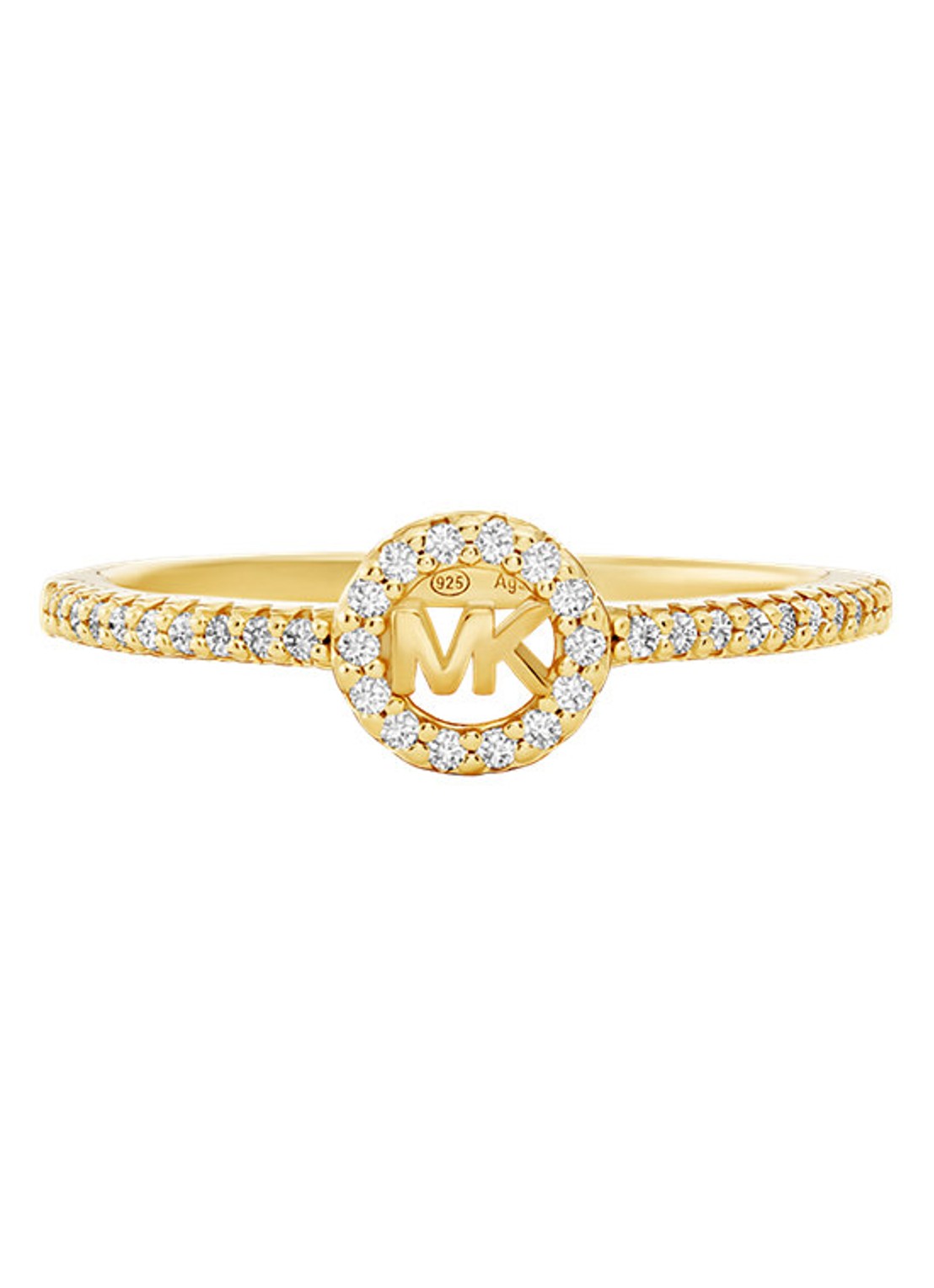 Michael Kors Premium ring verguld MKC1829710 - voorkant 2 goud