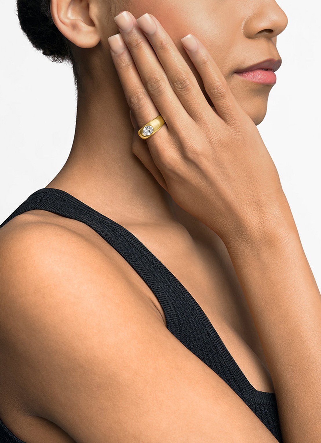 Michael Kors Premium ring verguld MKJ8482710 - voorkant 4 goud