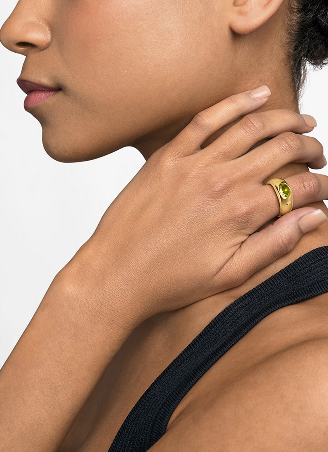 Michael Kors Premium ring verguld MKJ8483710 - voorkant 2 goud