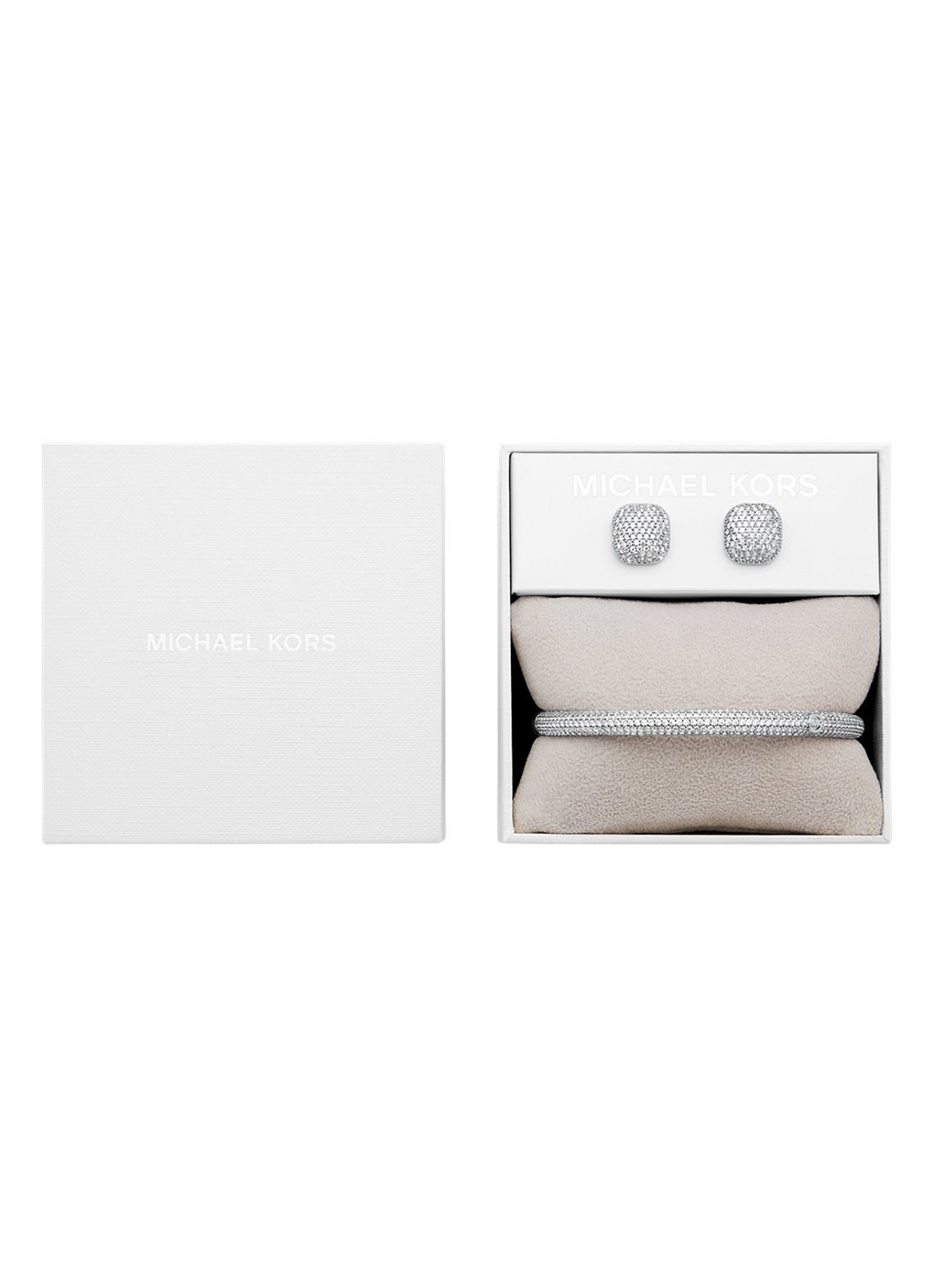 Michael Kors Premium set van armband en oorstekers MKJ8618SET - detail 4 zilver