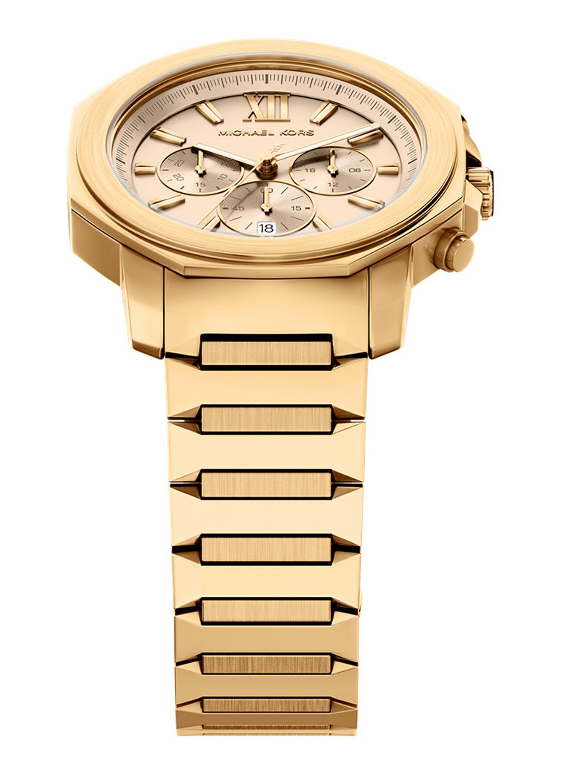 Michael Kors Prescott horloge MK9249 - detail 4 goud