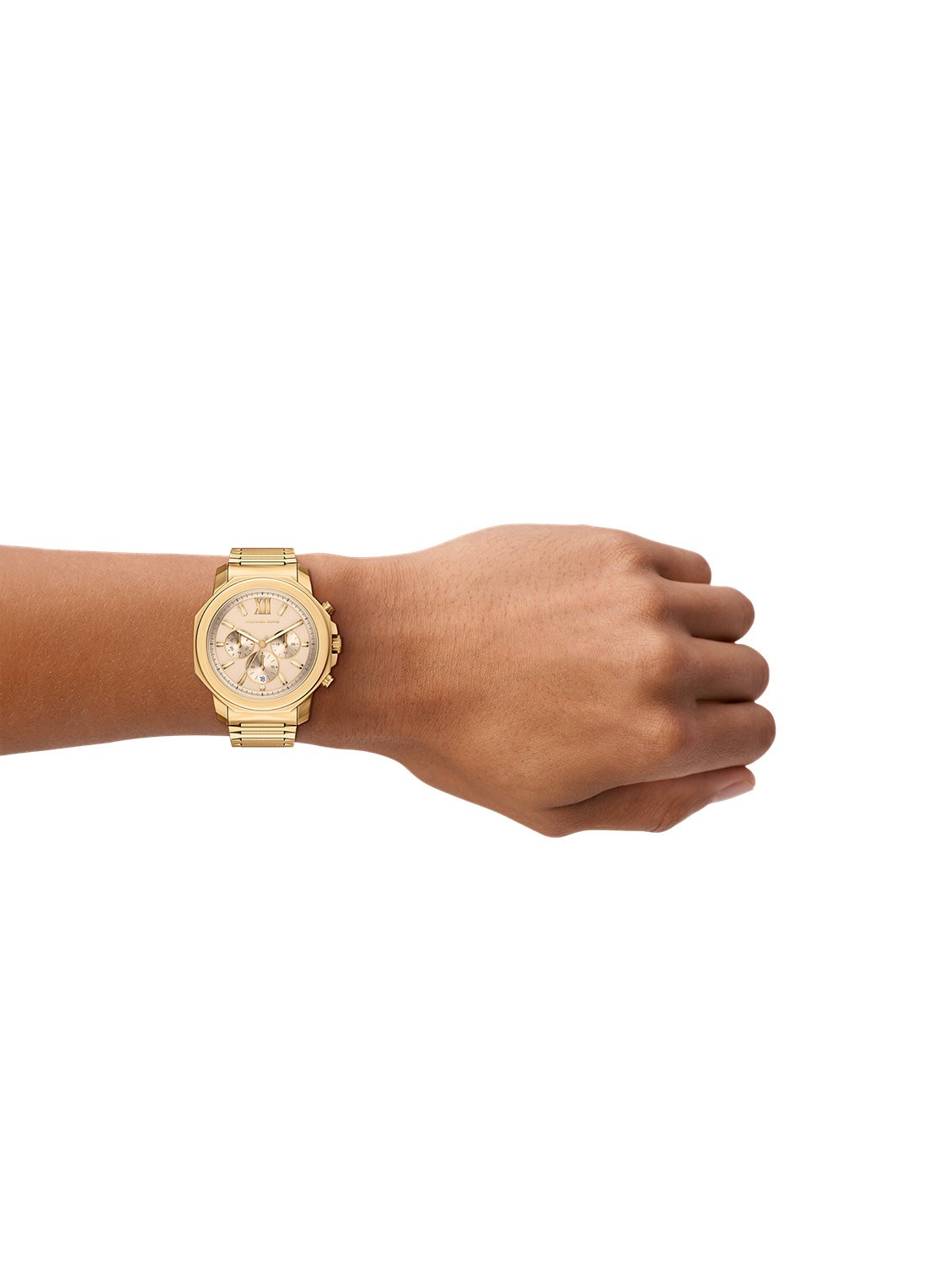 Michael Kors Prescott horloge MK9249 - detail 6 goud