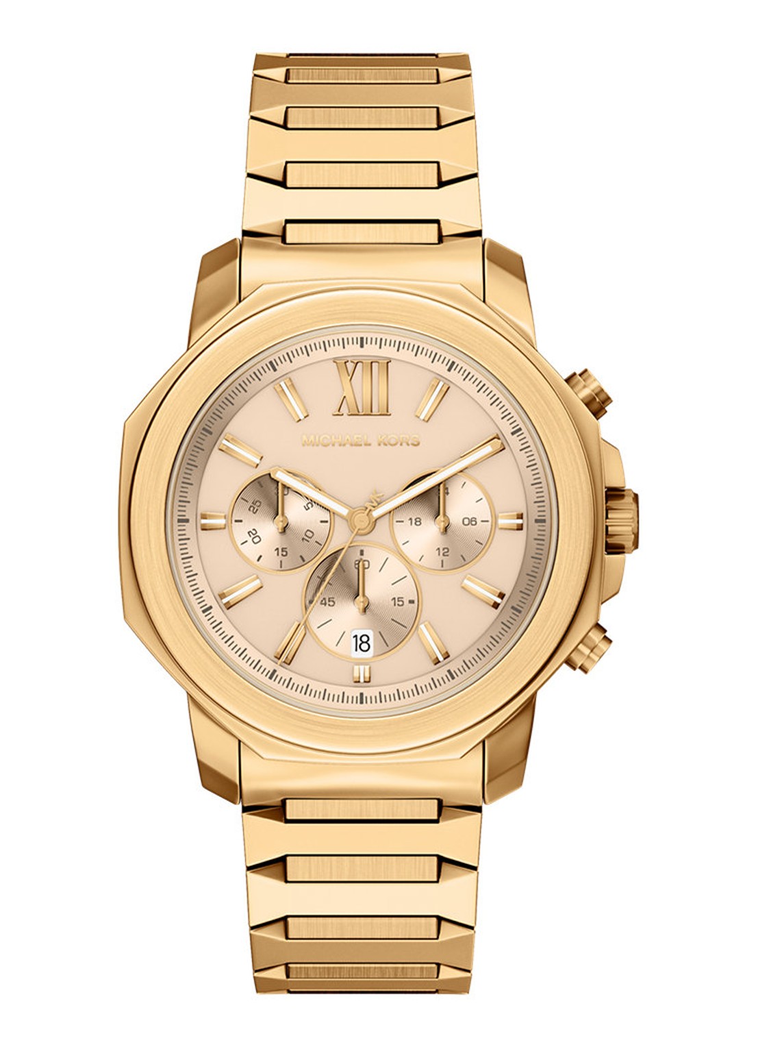 Michael Kors Prescott horloge MK9249 - voorkant goud