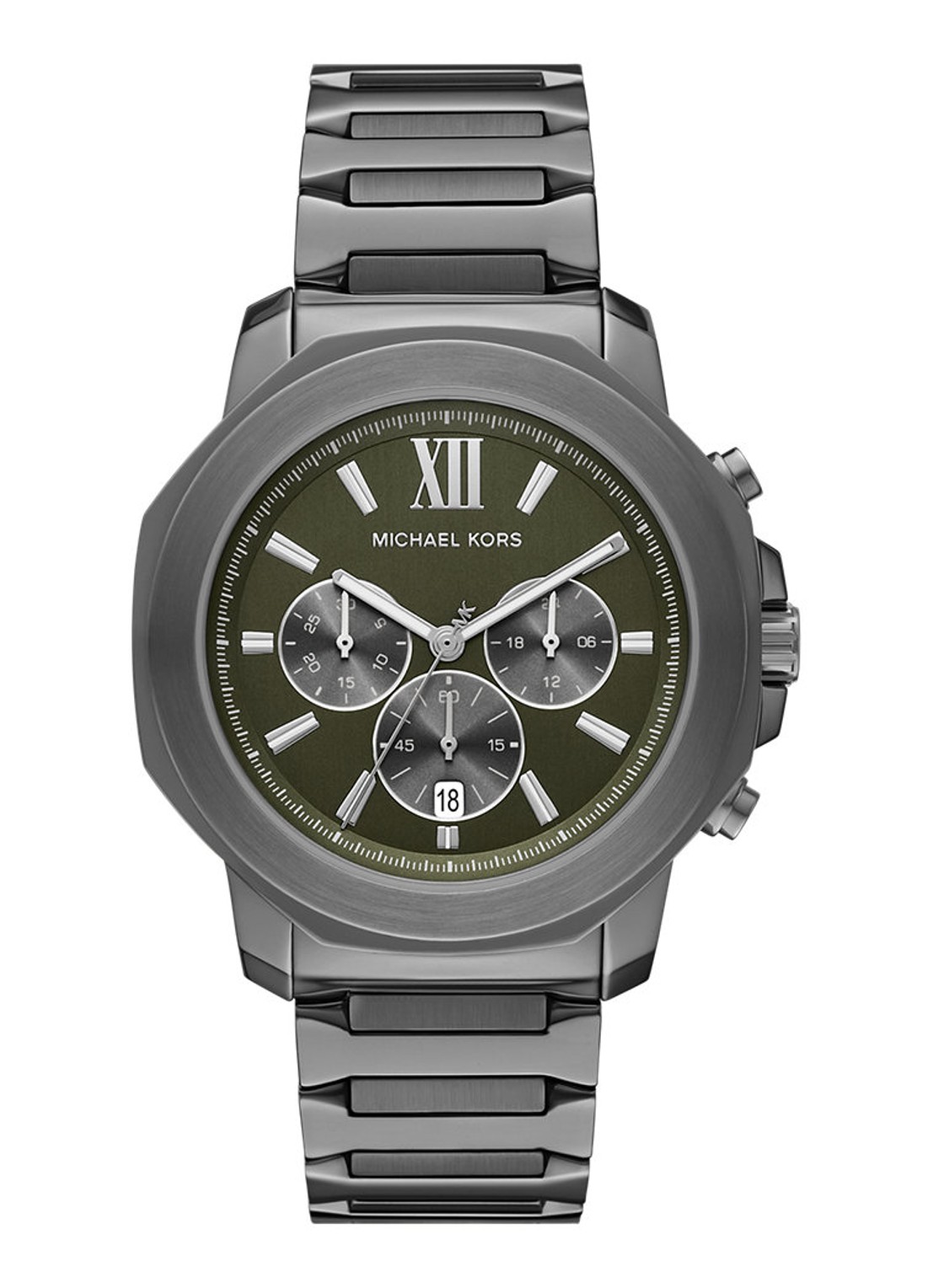 Michael Kors Prescott horloge MK9259 - voorkant antraciet