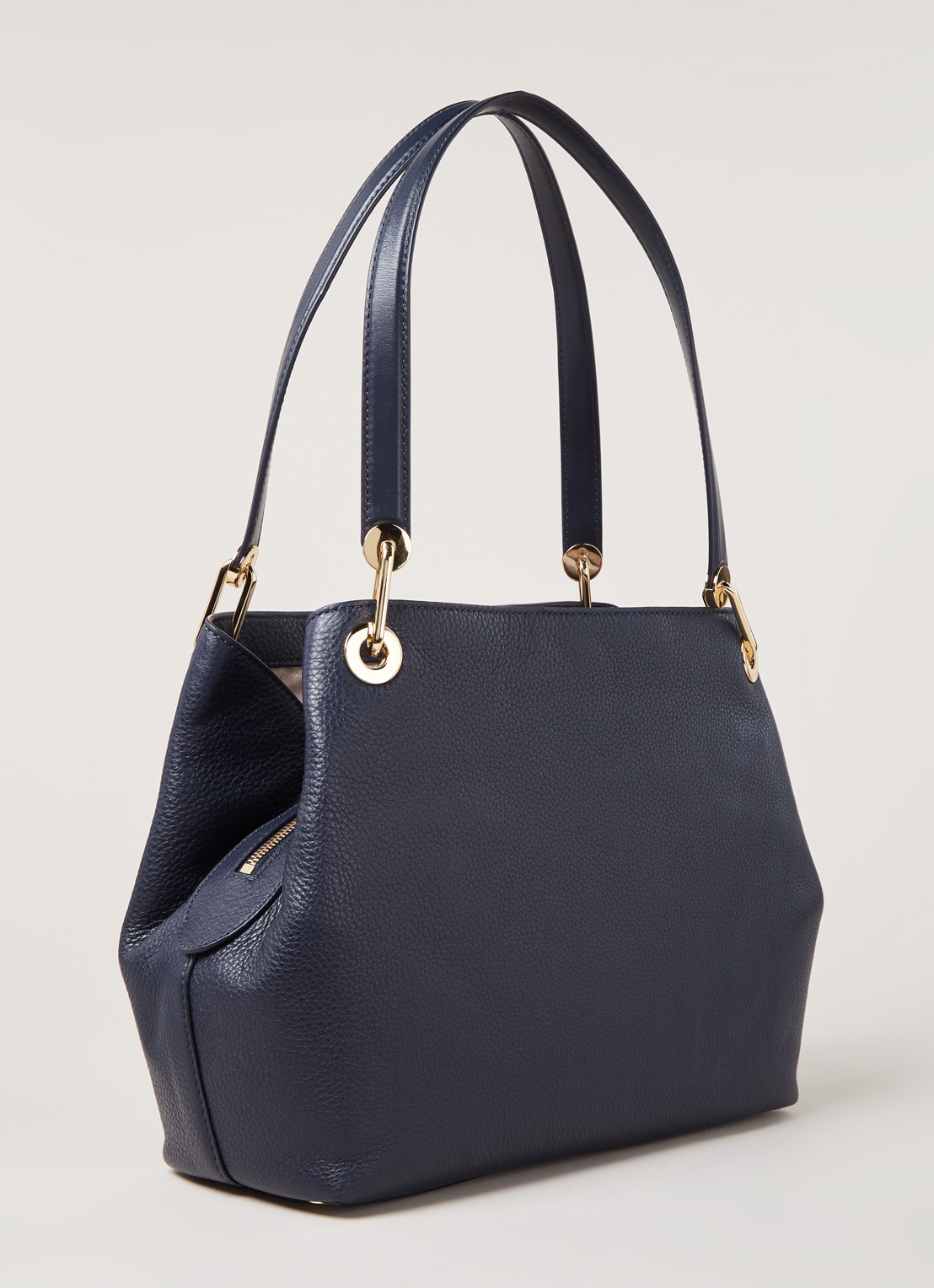 Michael Kors Raven Large schoudertas van leer - detail 3 donkerblauw