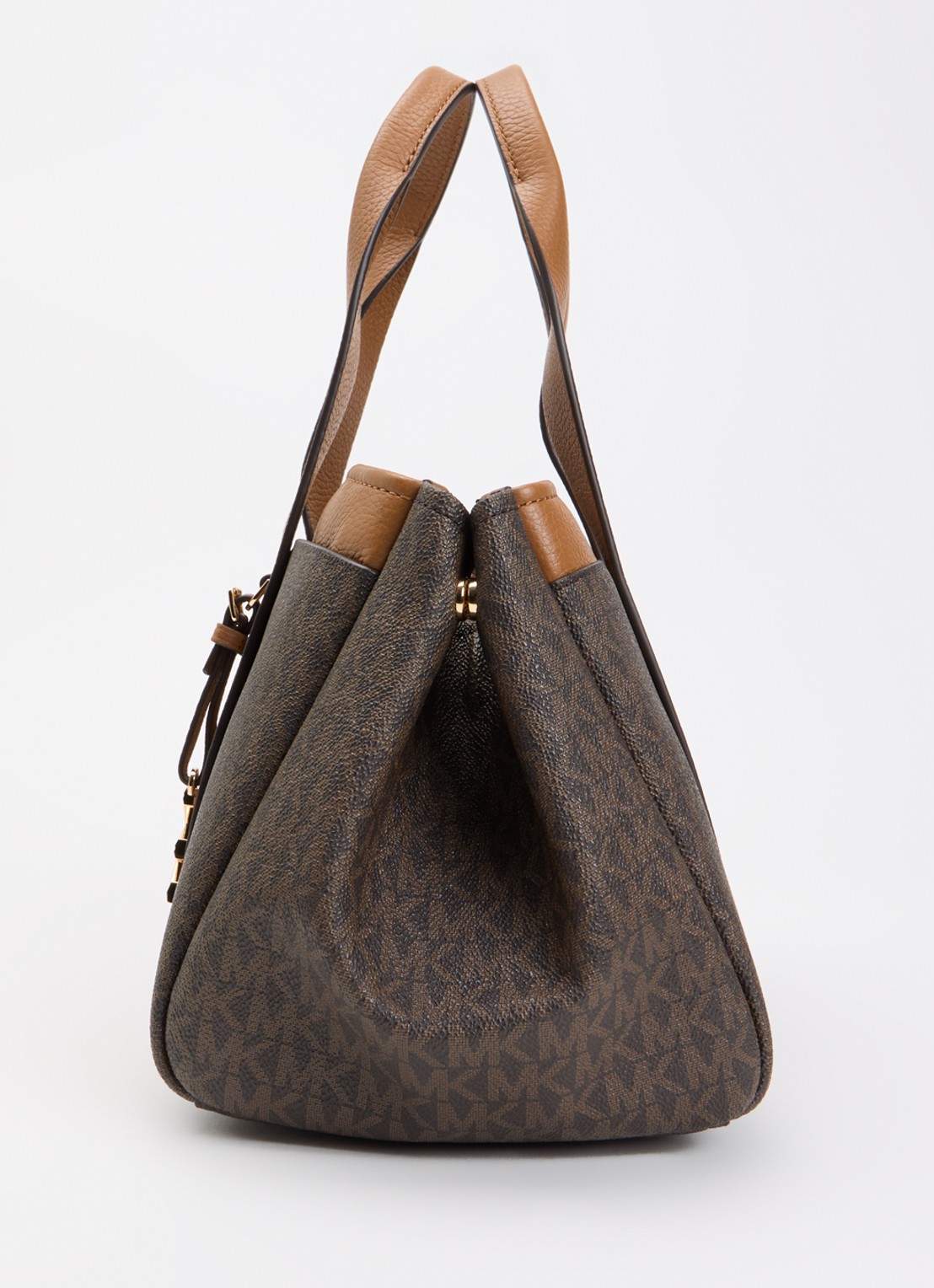 Michael Kors Romee handtas met logoprint en afneembare schouderriem - detail 3 bruin