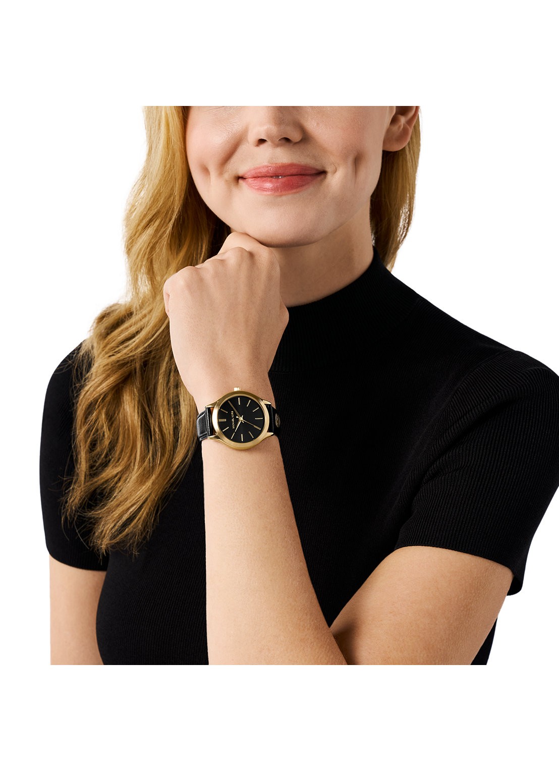 Michael Kors Slim Runway horloge MK7553 - detail 4 goud