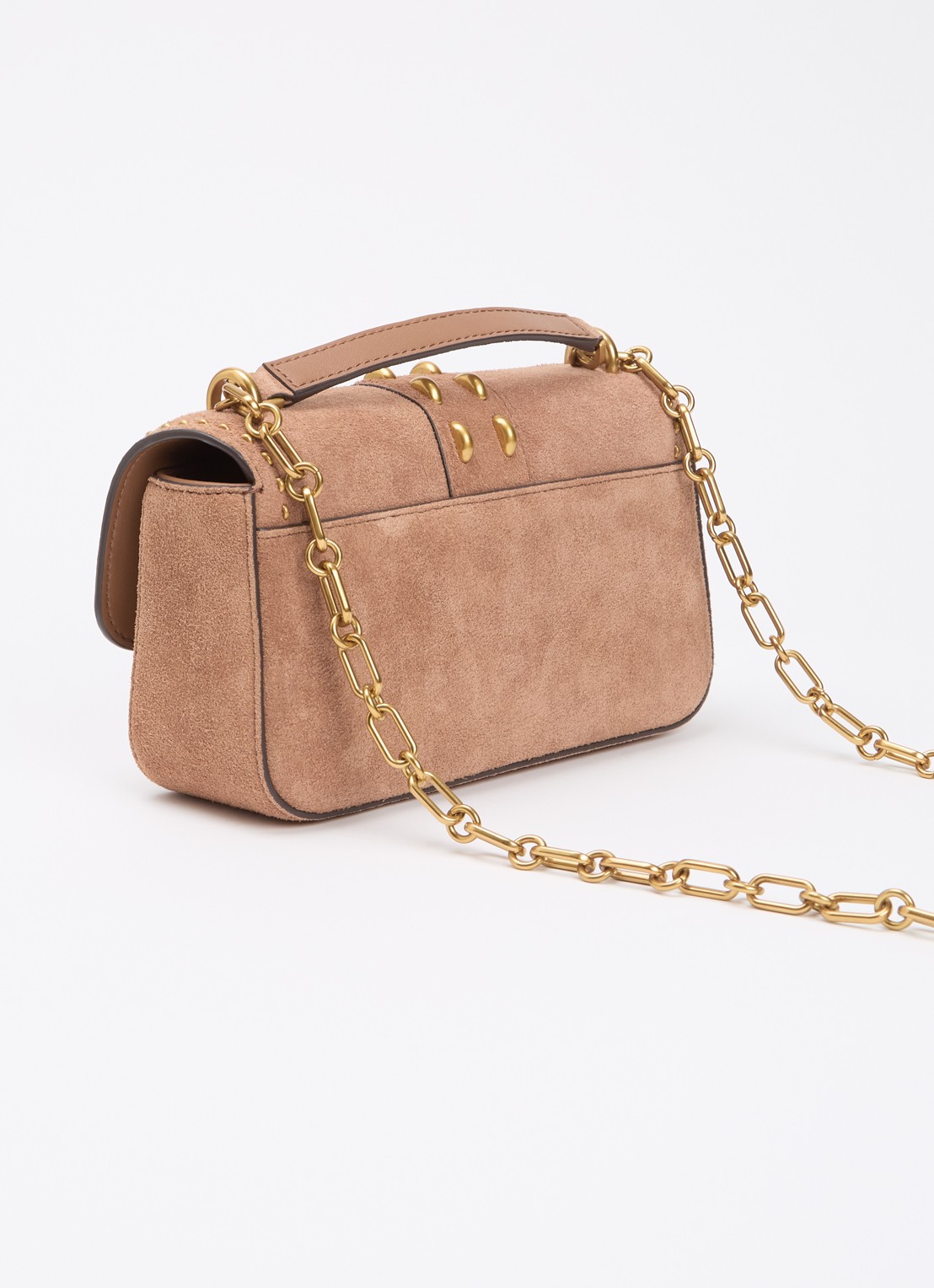 Michael Kors Tribeca schoudertas van leer met verstelbare schouderriem - achterkant 5 bruin
