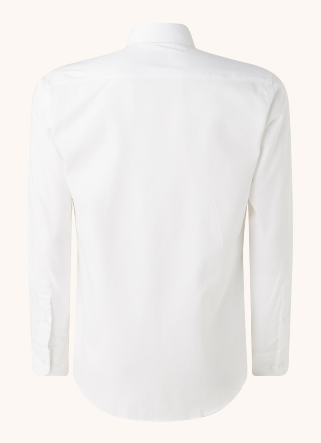 Michaelis Slim fit strijkvrij overhemd met cut away kraag - achterkant 2 wit