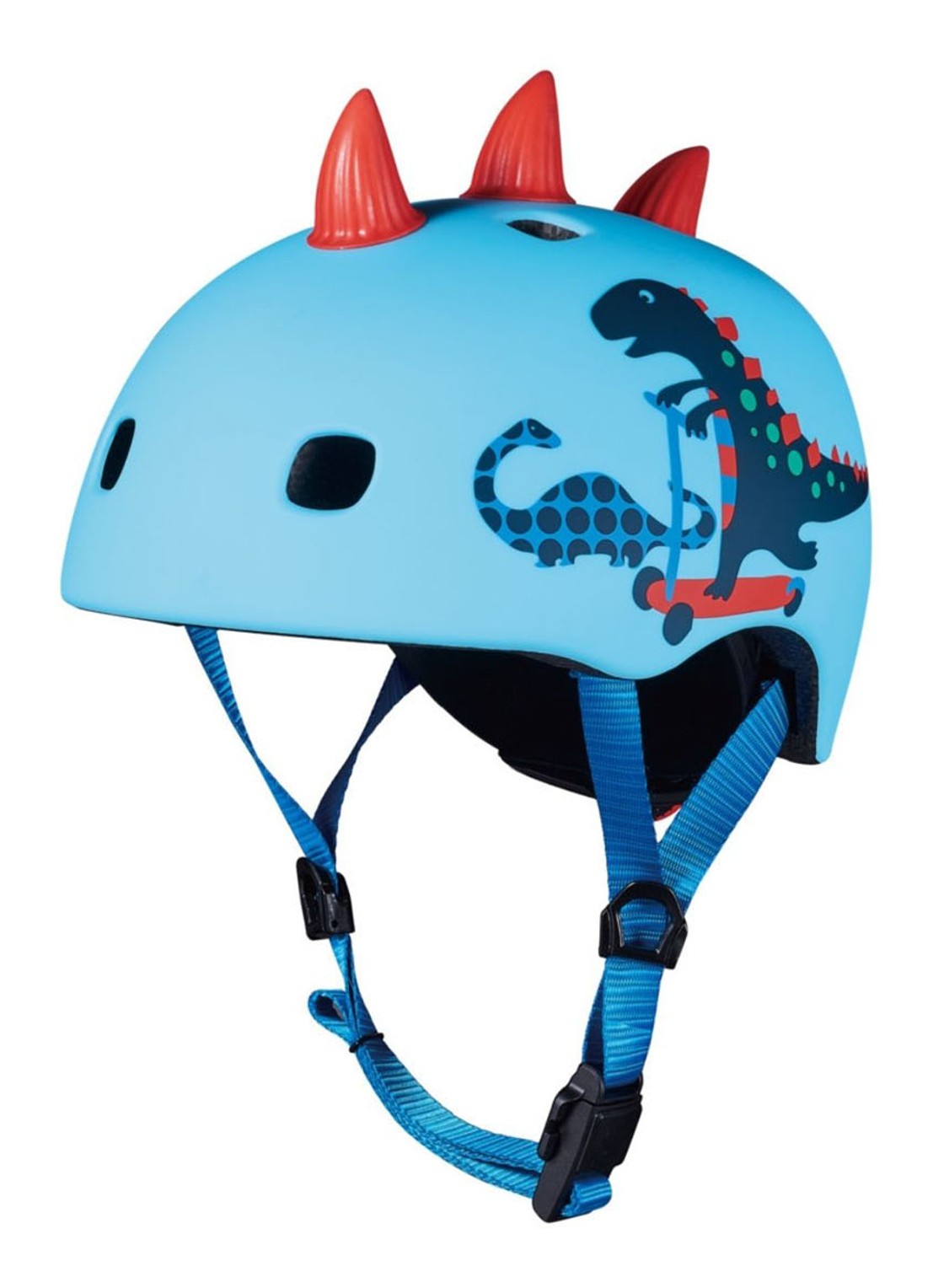 Micro Step Dino kinderhelm M - voorkant 5 blauw