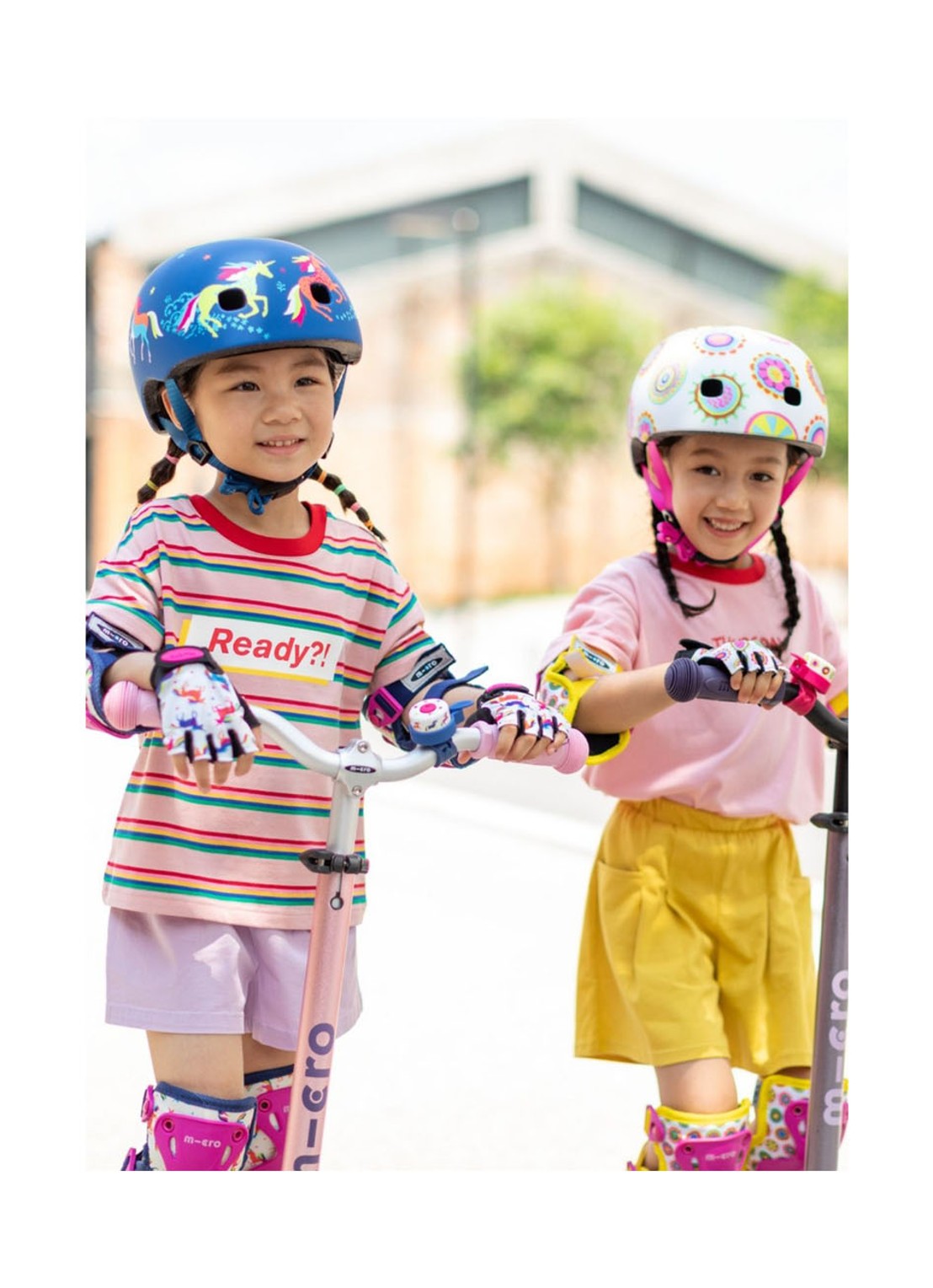 Micro Step Micro Eenhoorn kinderhelm - voorkant 2 blauw