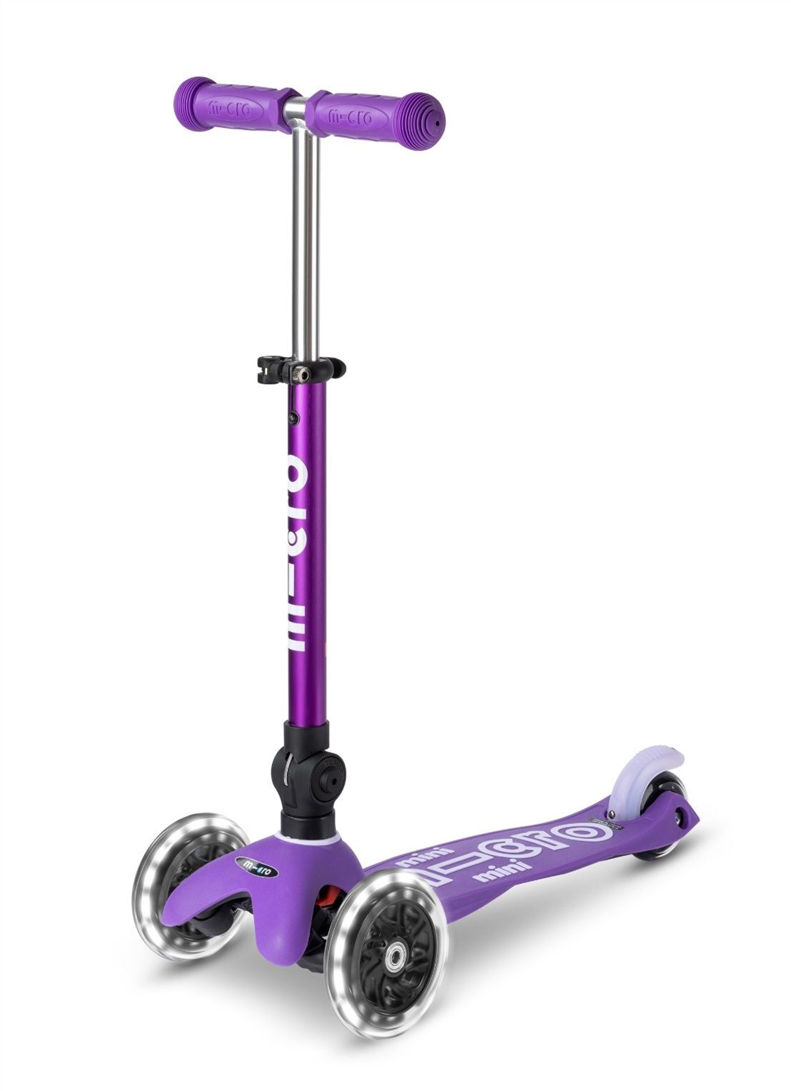 Micro Step Mini Micro Deluxe step met LED-verlichting - voorkant paars