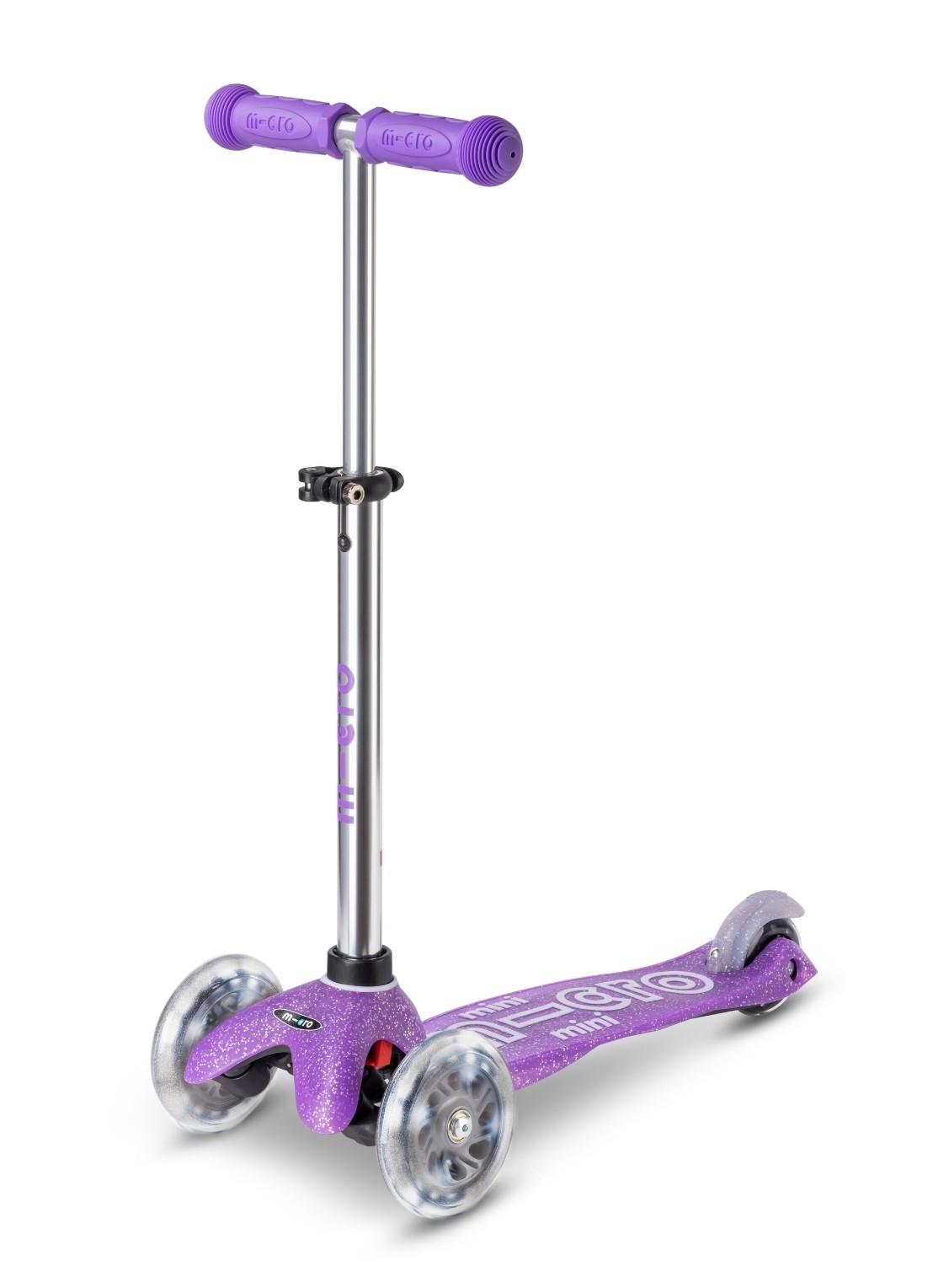 Micro Step Mini Micro Deluxe step met LED-verlichting - voorkant lichtpaars