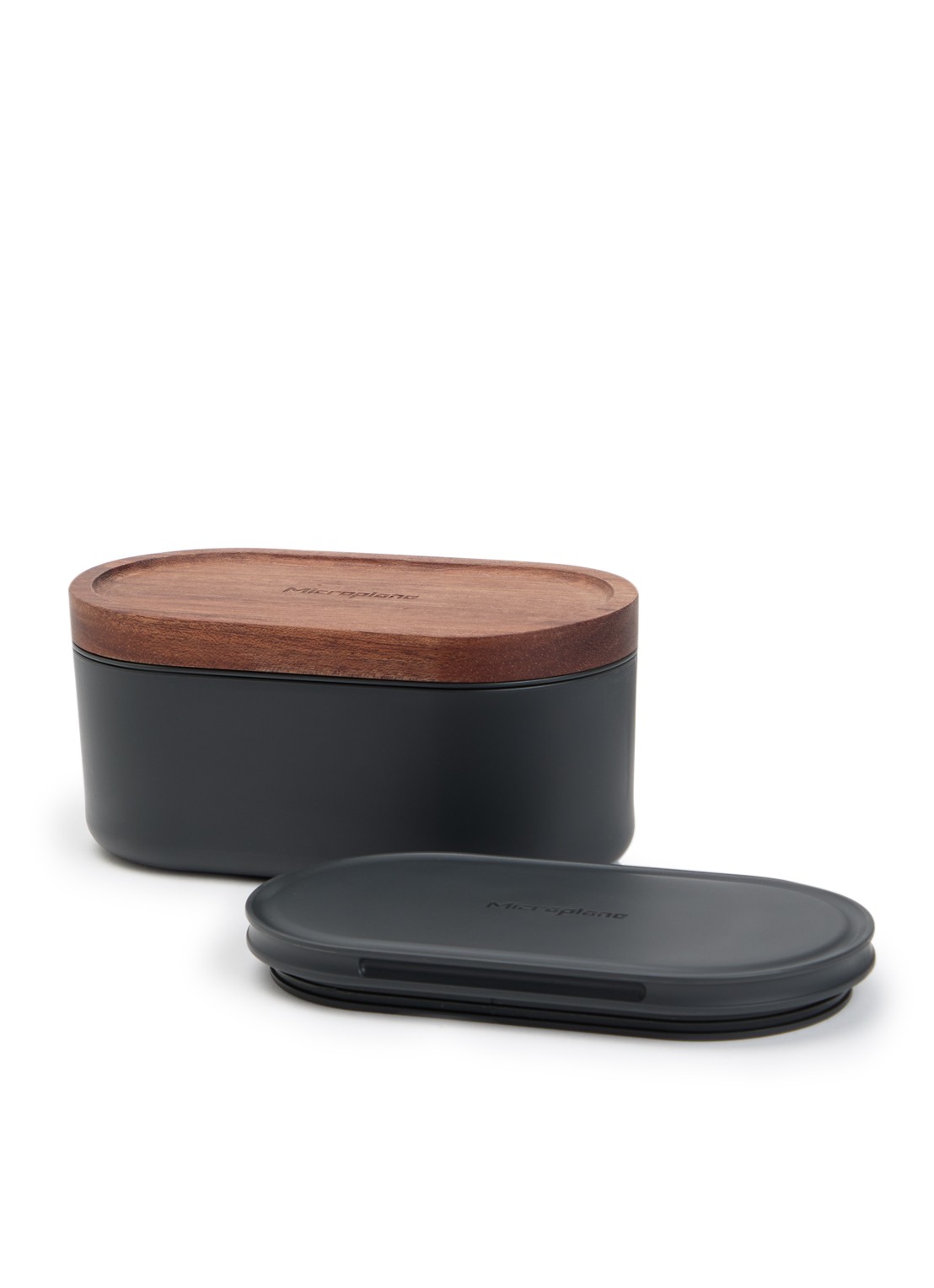 Microplane Container rasp 16,5 cm - voorkant antraciet
