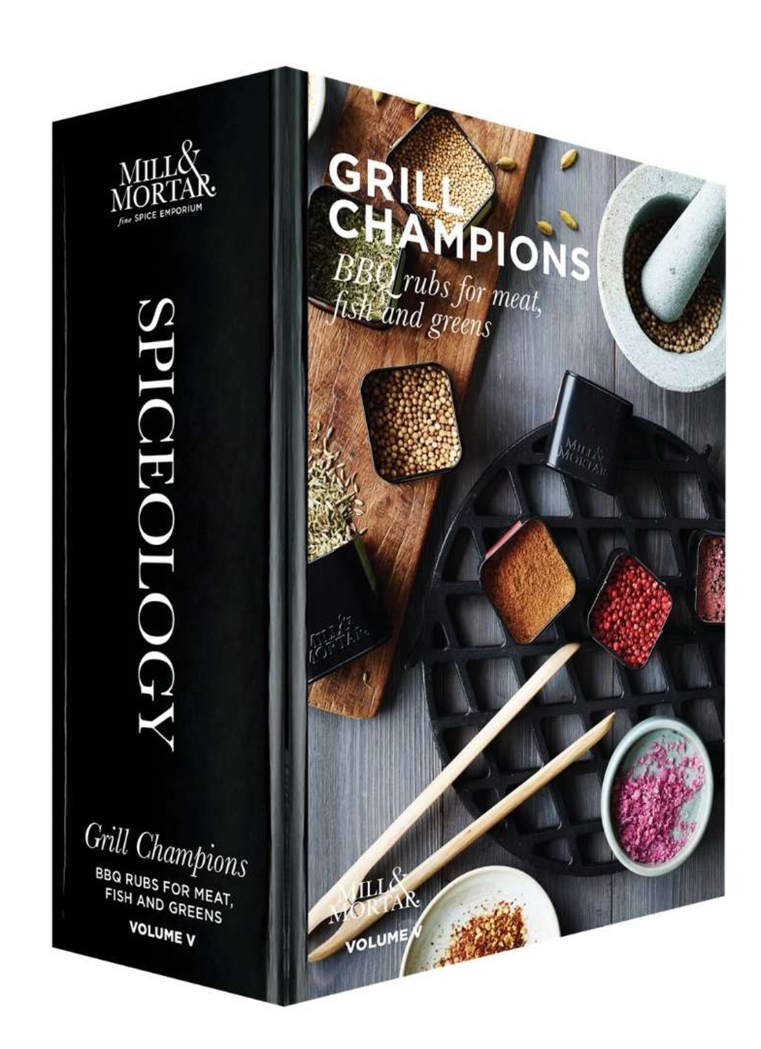 Mill & Mortar Grill Champions kruidenmix in geschenkverpakking 140 gram - voorkant beige