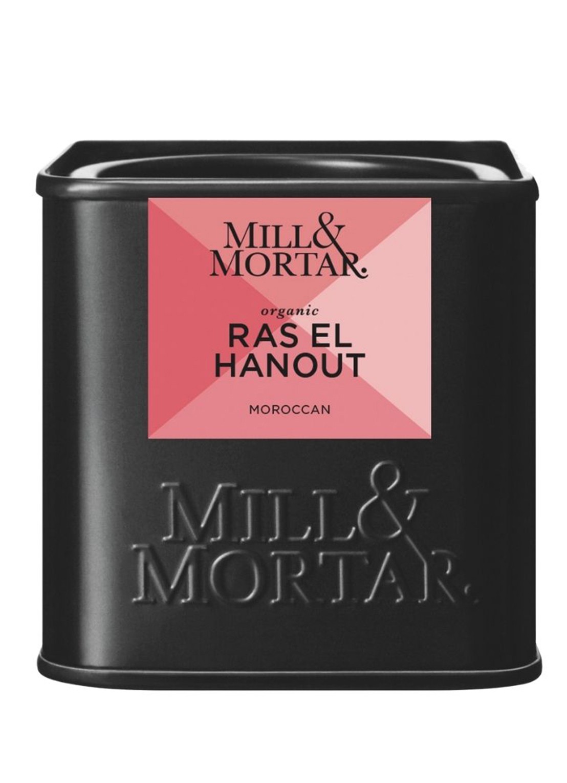 Mill & Mortar Ras el Hanout kruidenmix 55 gram - voorkant zwart