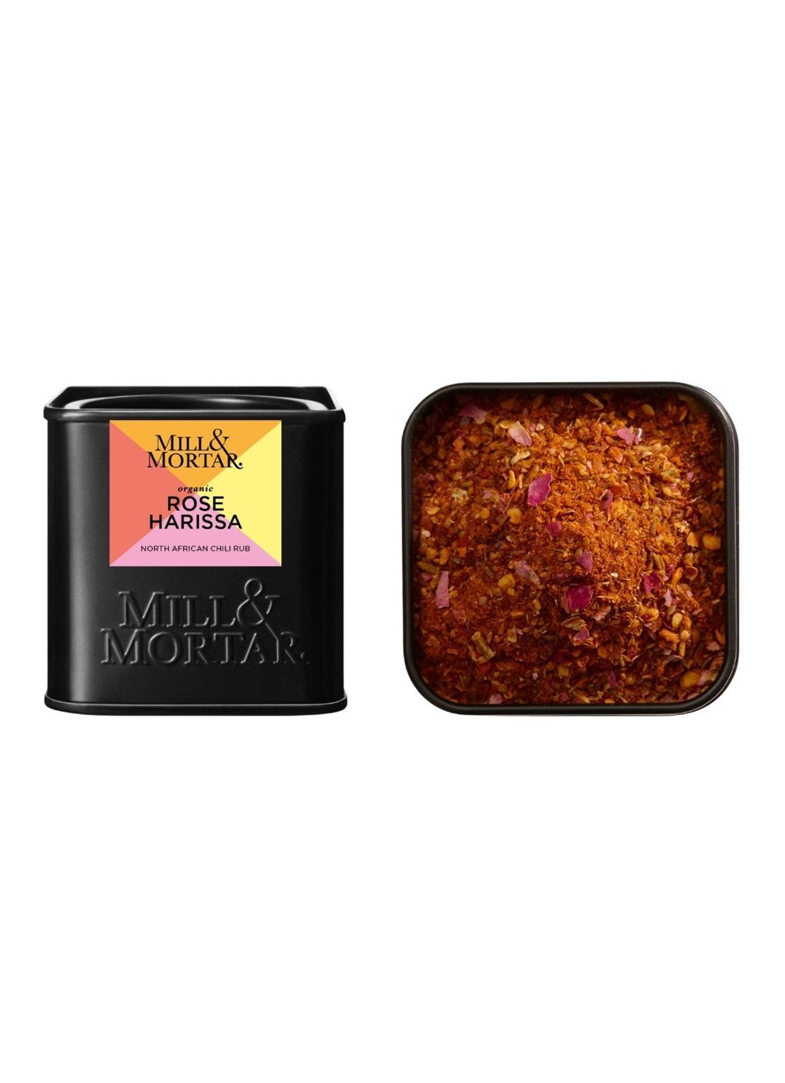 Mill & Mortar Rose harissa kruidenmix 50 gram - voorkant 2 zwart