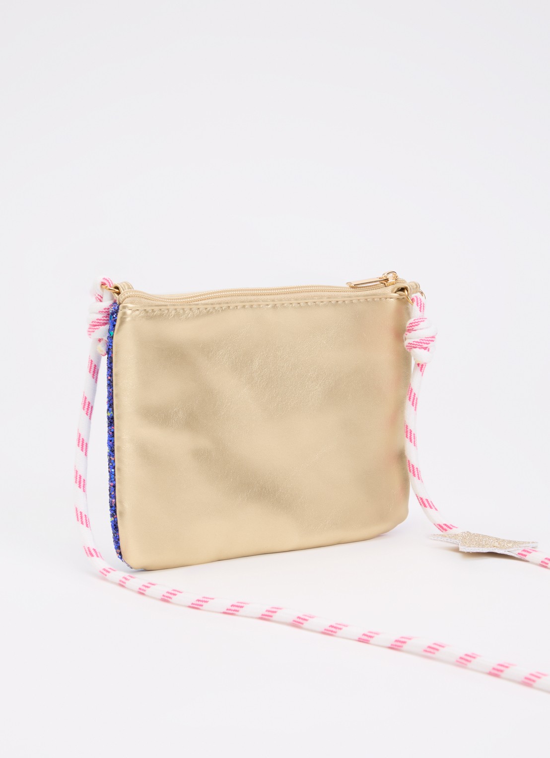Mimi & Lula Dancing Queen crossbodytas met glitter - achterkant goud