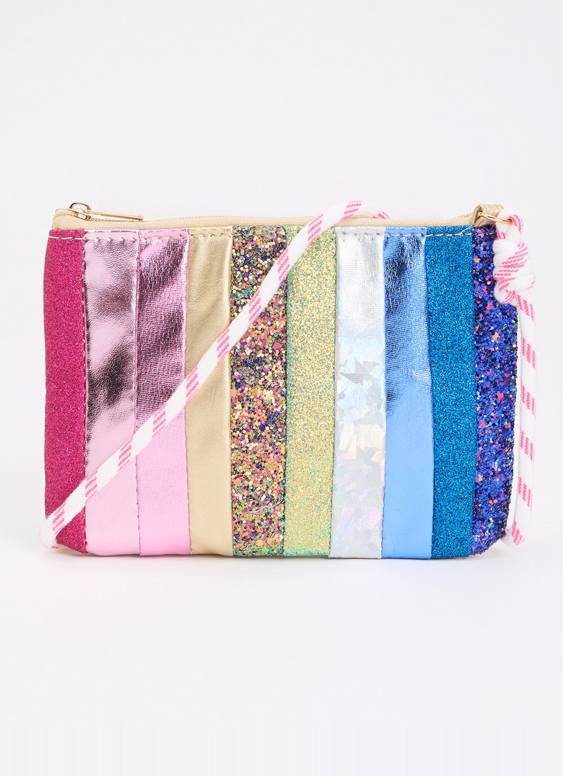 Mimi & Lula Dancing Queen crossbodytas met glitter - voorkant 2 goud