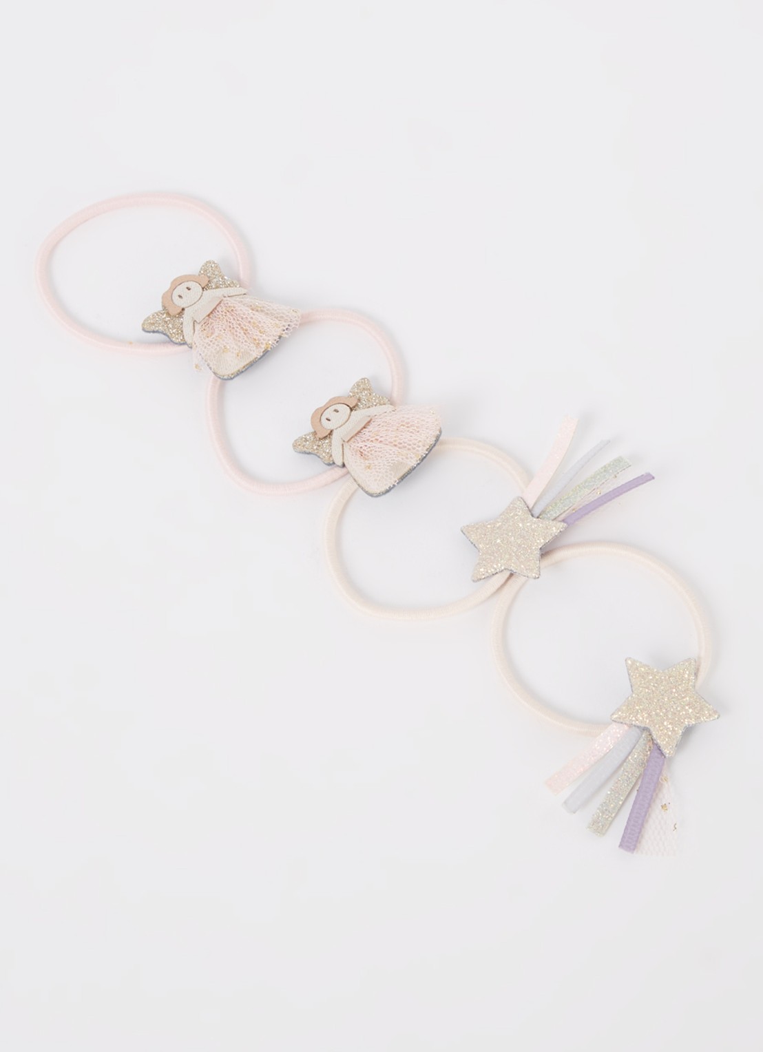 Mimi & Lula Fairy Pony Pack haarelastiekjes in 4-pack - detail lichtroze