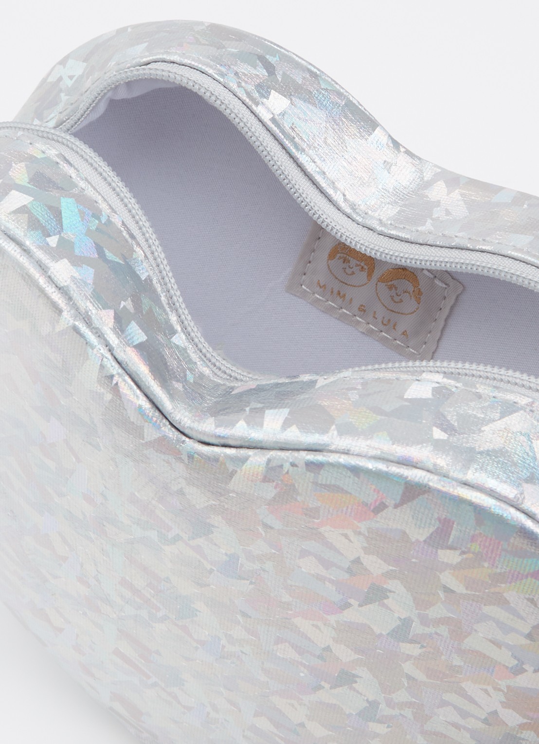 Mimi & Lula Holographic Heart crossbodytas met metallic finish - detail 3 zilver