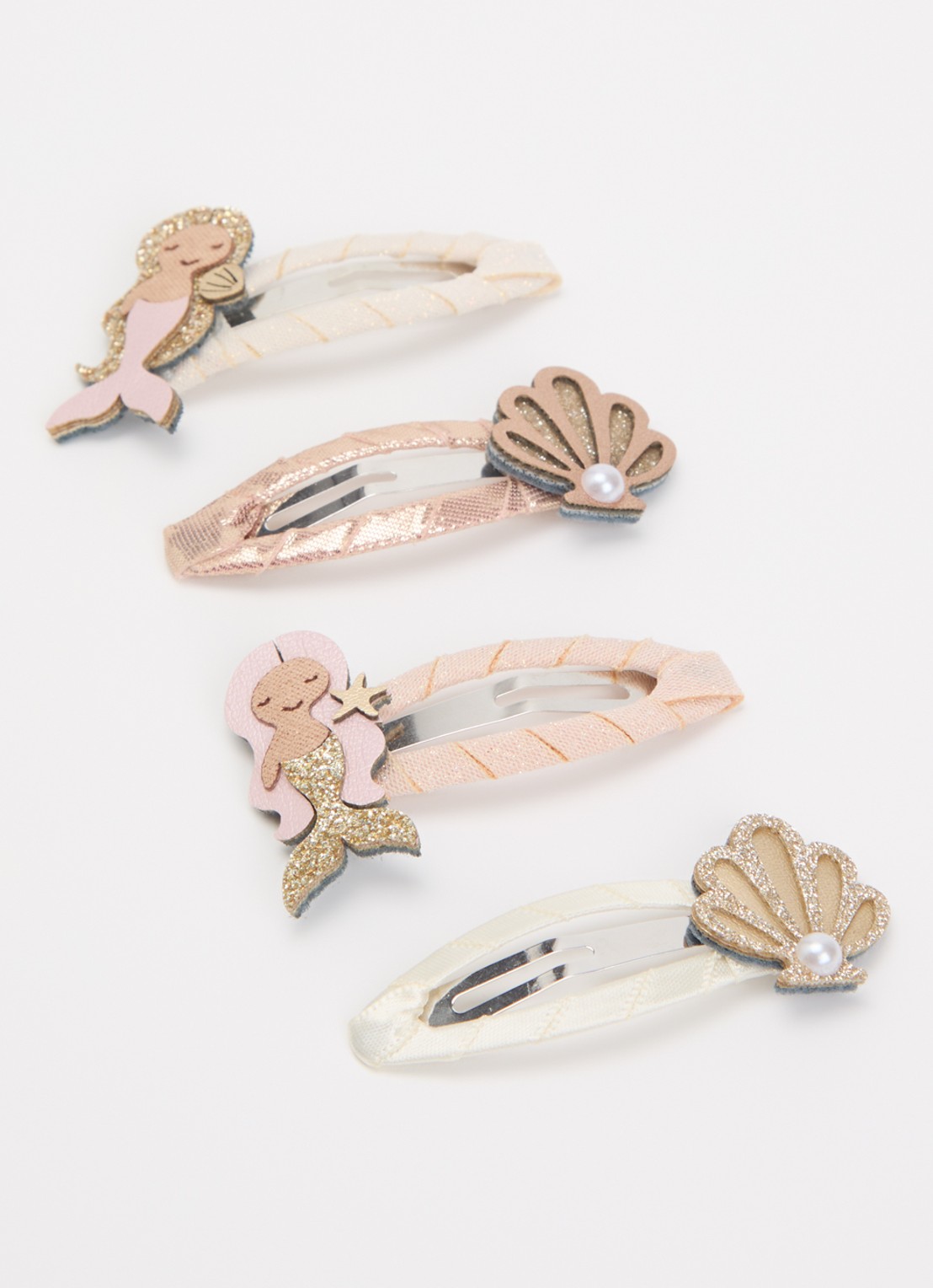 Mimi & Lula Mermaid haarclip in set van 4 - voorkant 2 metallic