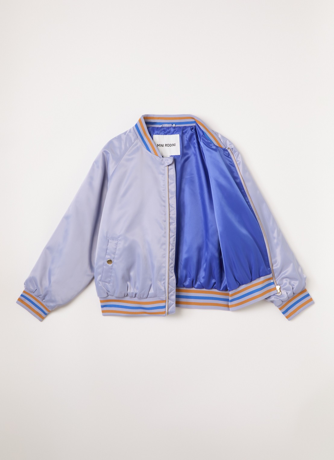 Mini Rodini Birds baseball jack met front- en backprint - detail 2 lila