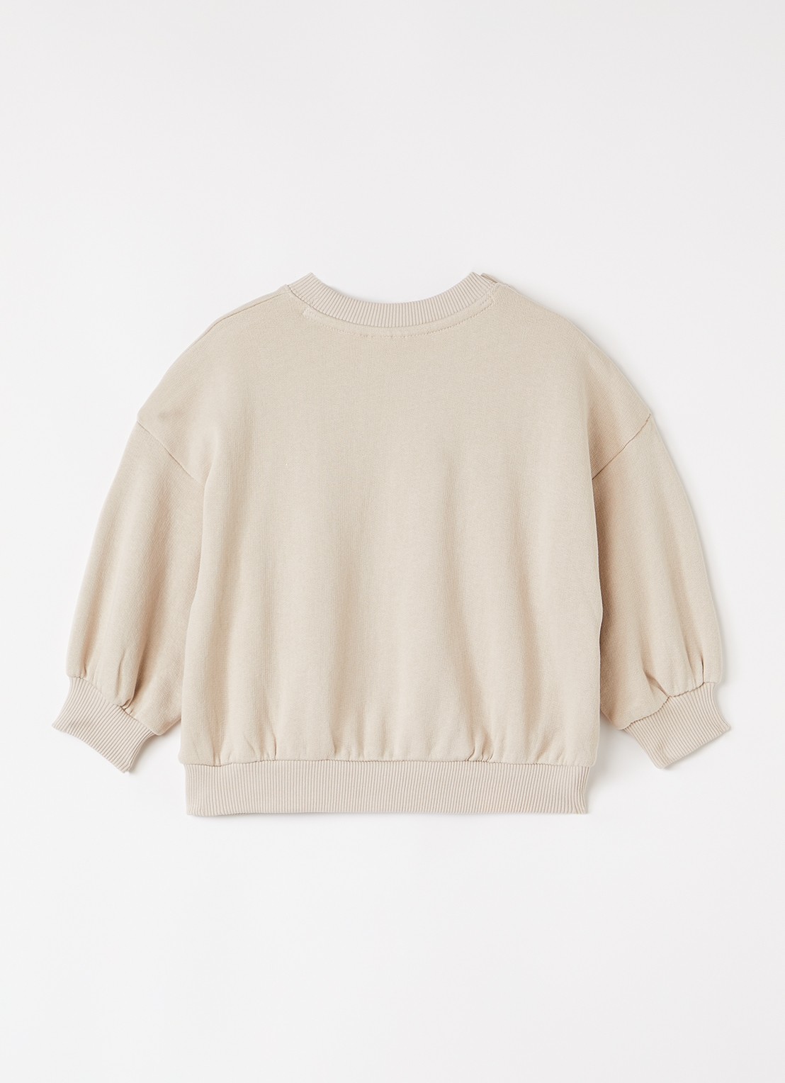 Mini Rodini Doggies sweater met borduring - achterkant 3 donkerbeige