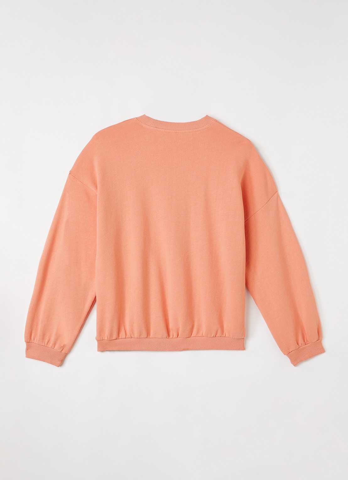 Mini Rodini Doggies sweater met logoprint - voorkant 3 koraalroze