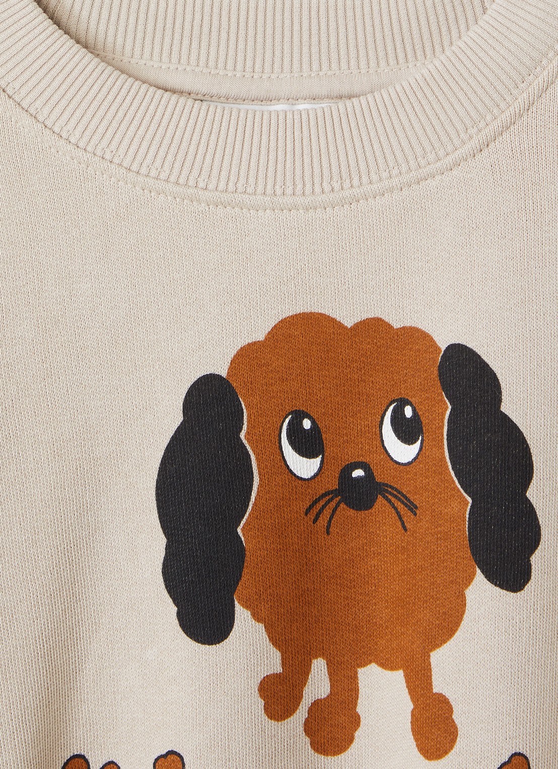 Mini Rodini Doggies sweater met logoprint - detail 3 beige