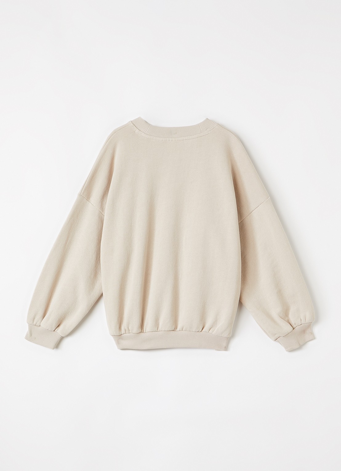 Mini Rodini Doggies sweater met logoprint - voorkant 2 beige