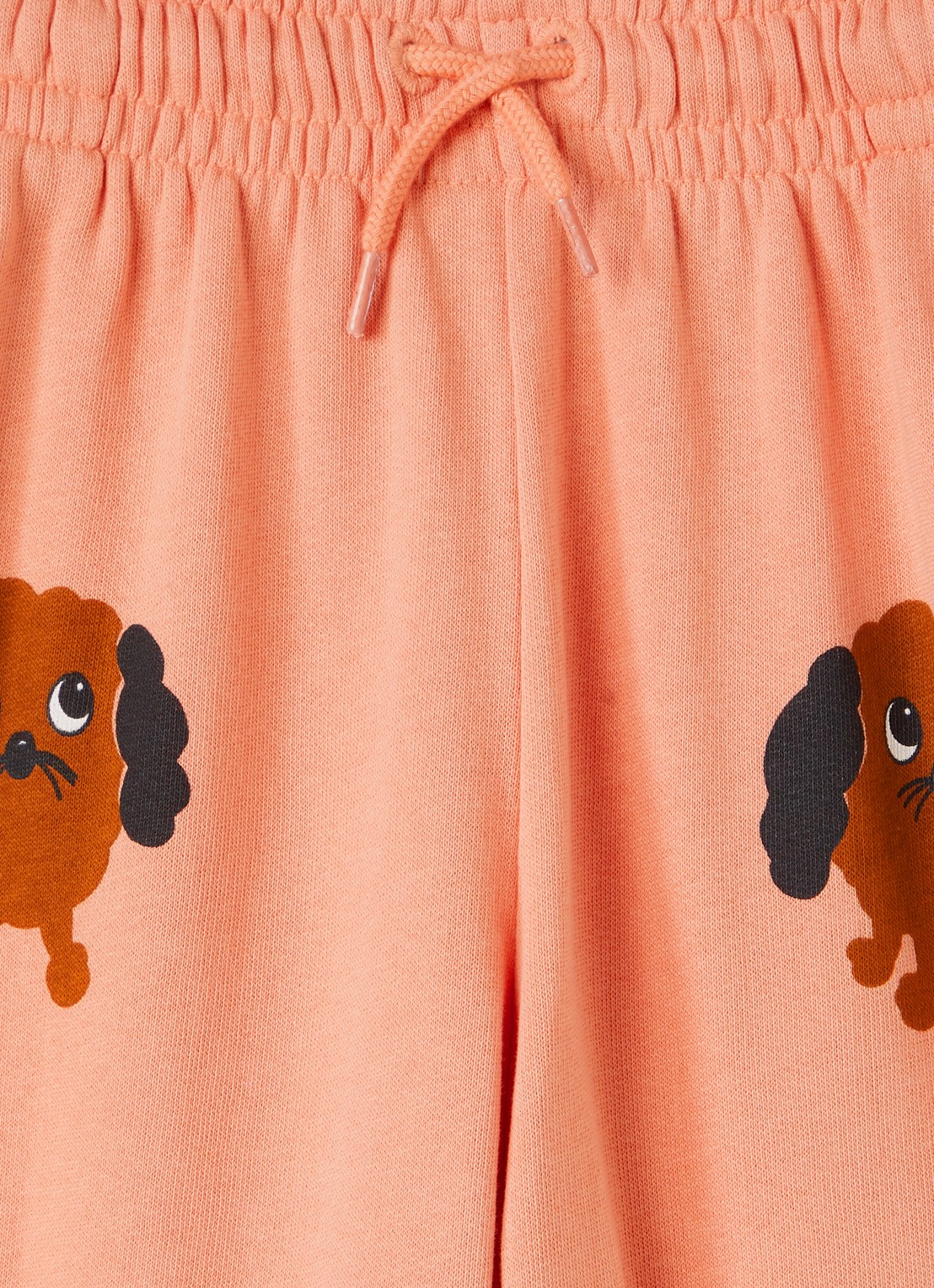 Mini Rodini Doggies tapered fit joggingbroek met print - detail 2 zalmroze