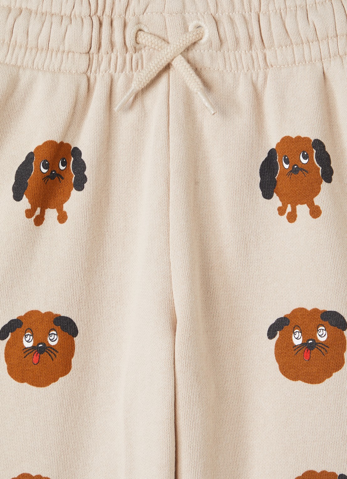Mini Rodini Doggies tapered fit joggingbroek met print - detail 6 beige