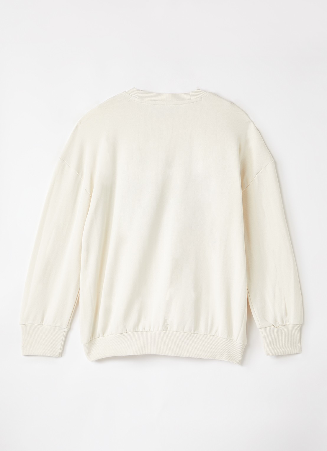 Mini Rodini E.T. sweater met borduring - voorkant 2 gebroken wit
