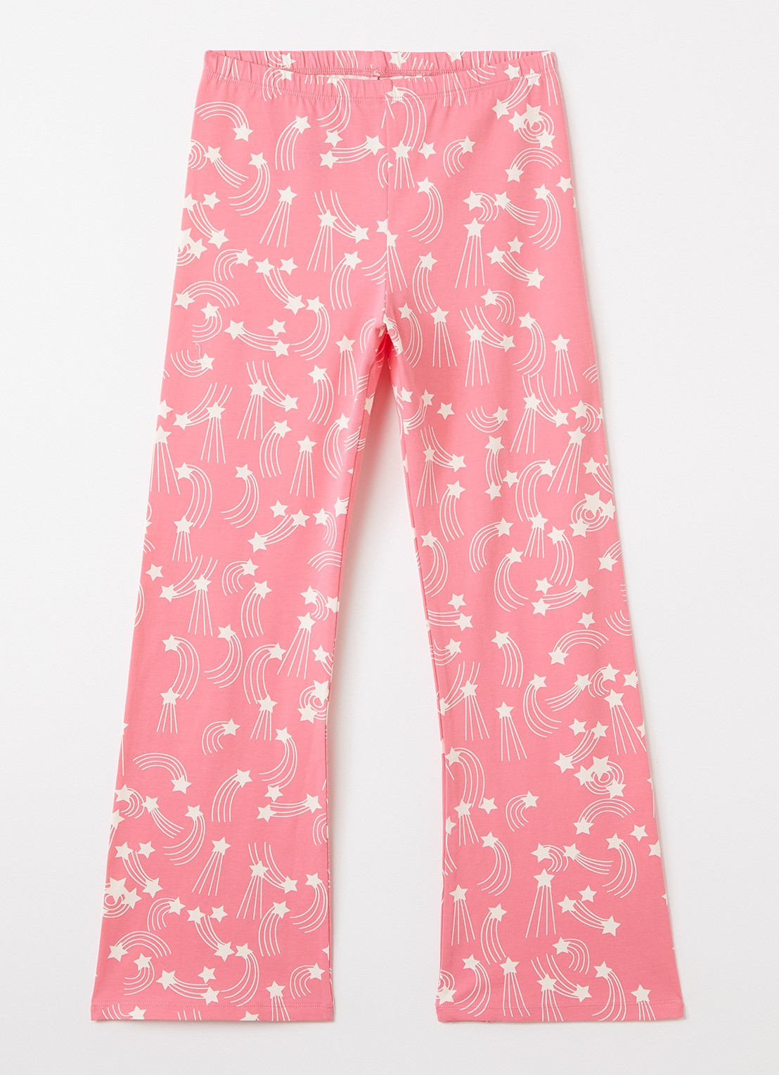 Mini Rodini Flared fit broek met print - voorkant roze