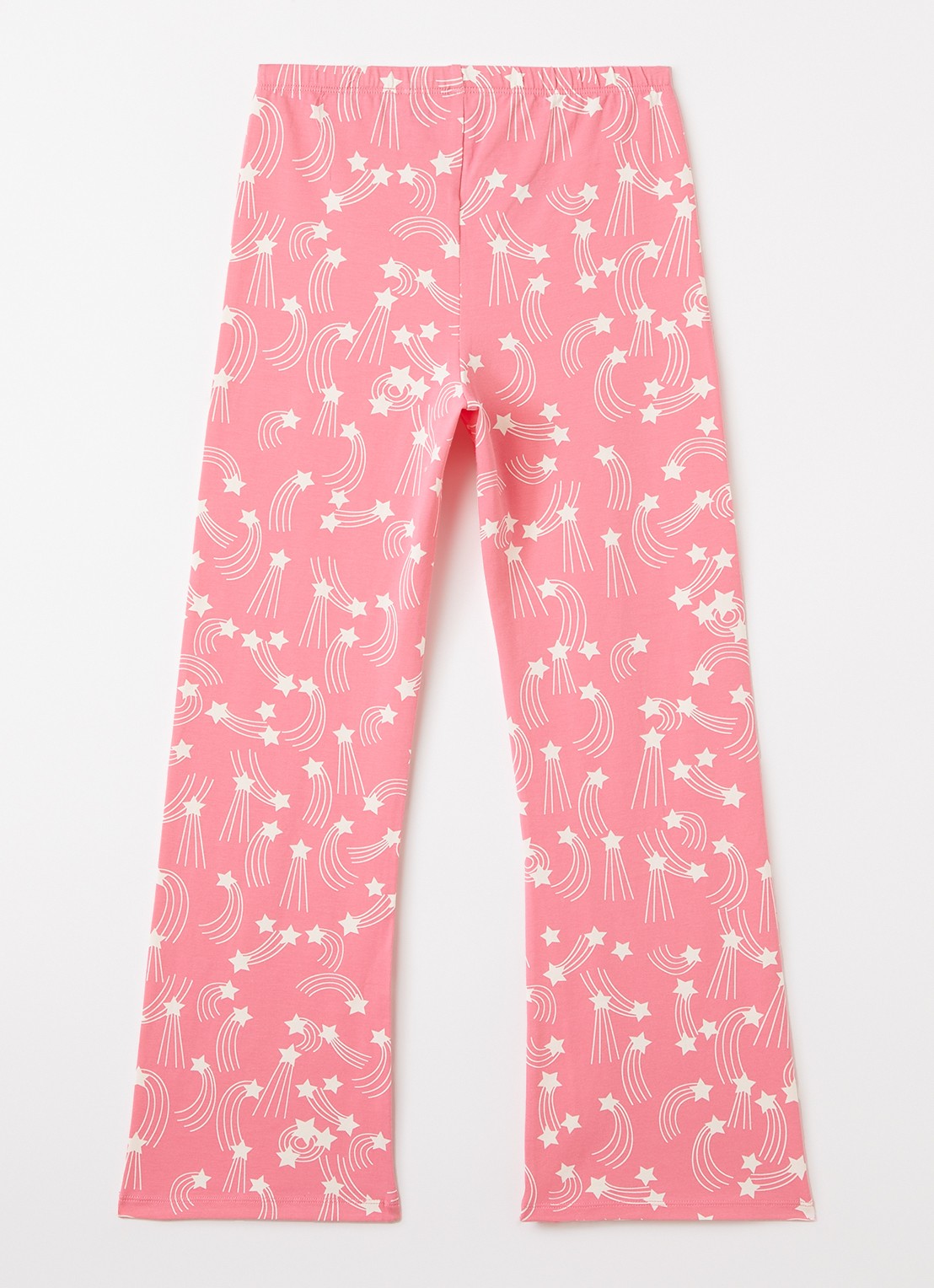 Mini Rodini Flared fit broek met print - voorkant 2 roze