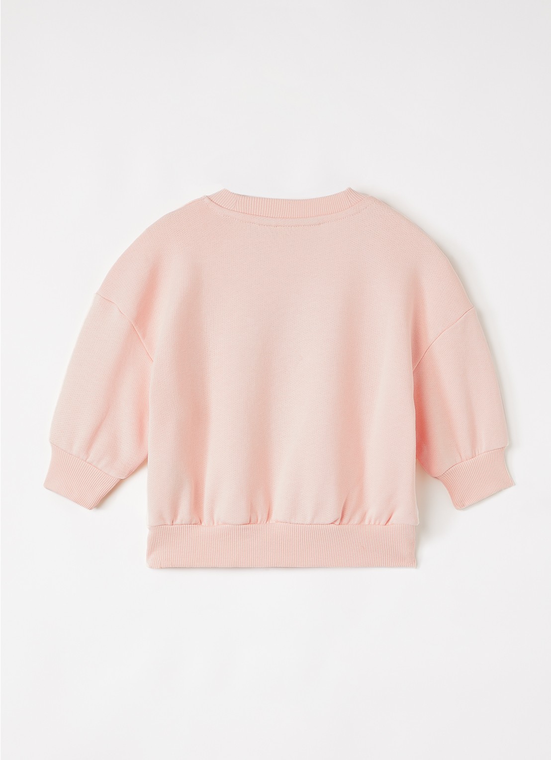 Mini Rodini Heart In Shoes sweater met borduring - achterkant lichtroze