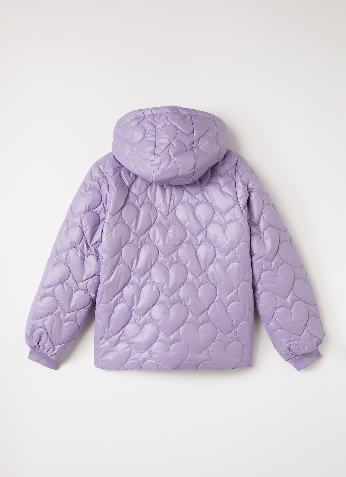 Mini Rodini Heart pufferjack met quilt patroon - achterkant 3 paars