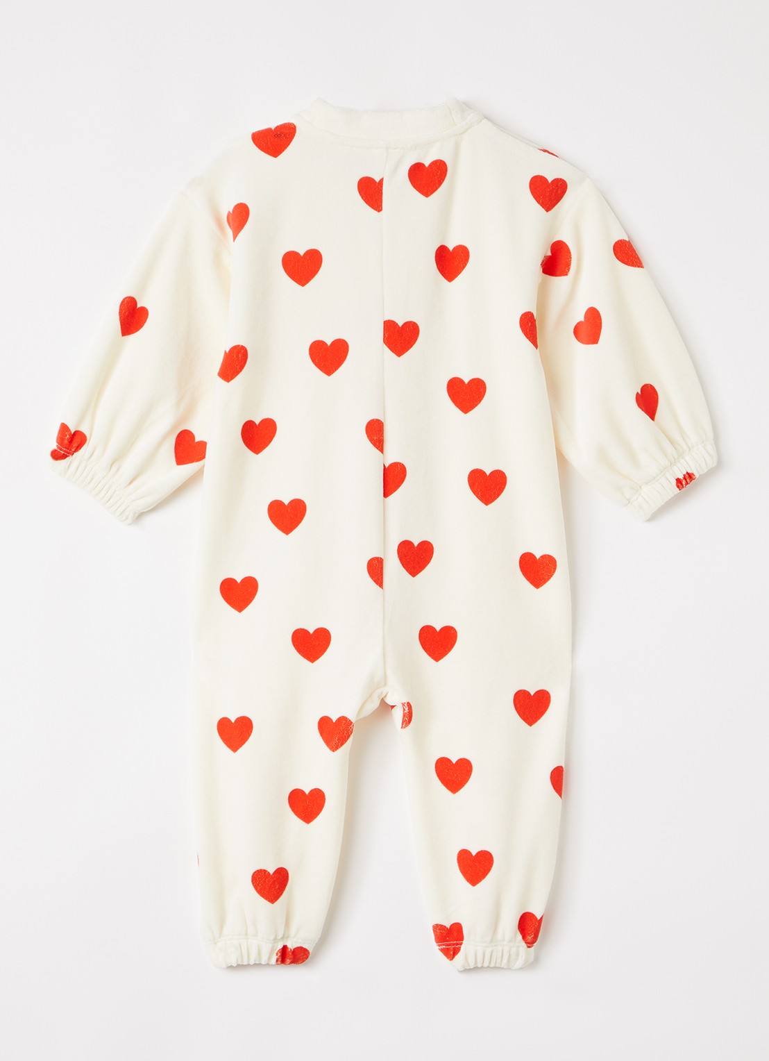 Mini Rodini Hearts babypak met print - achterkant 3 gebroken wit