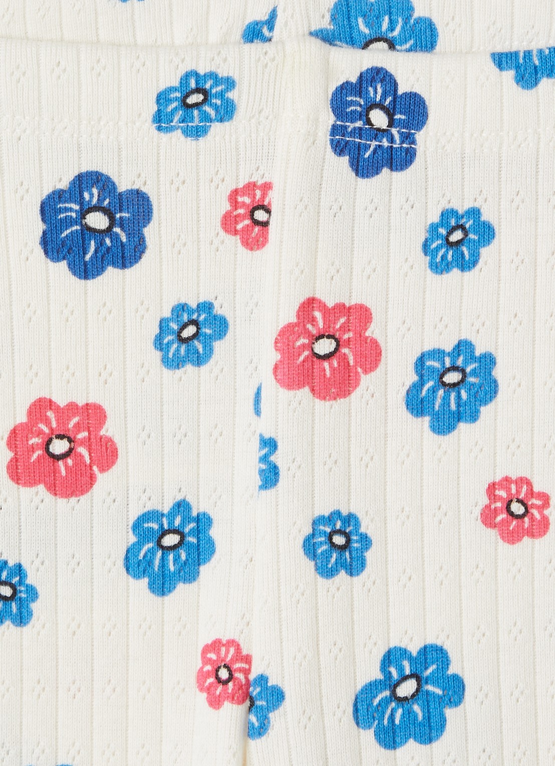 Mini Rodini Legging met bloemenprint - detail 3 gebroken wit