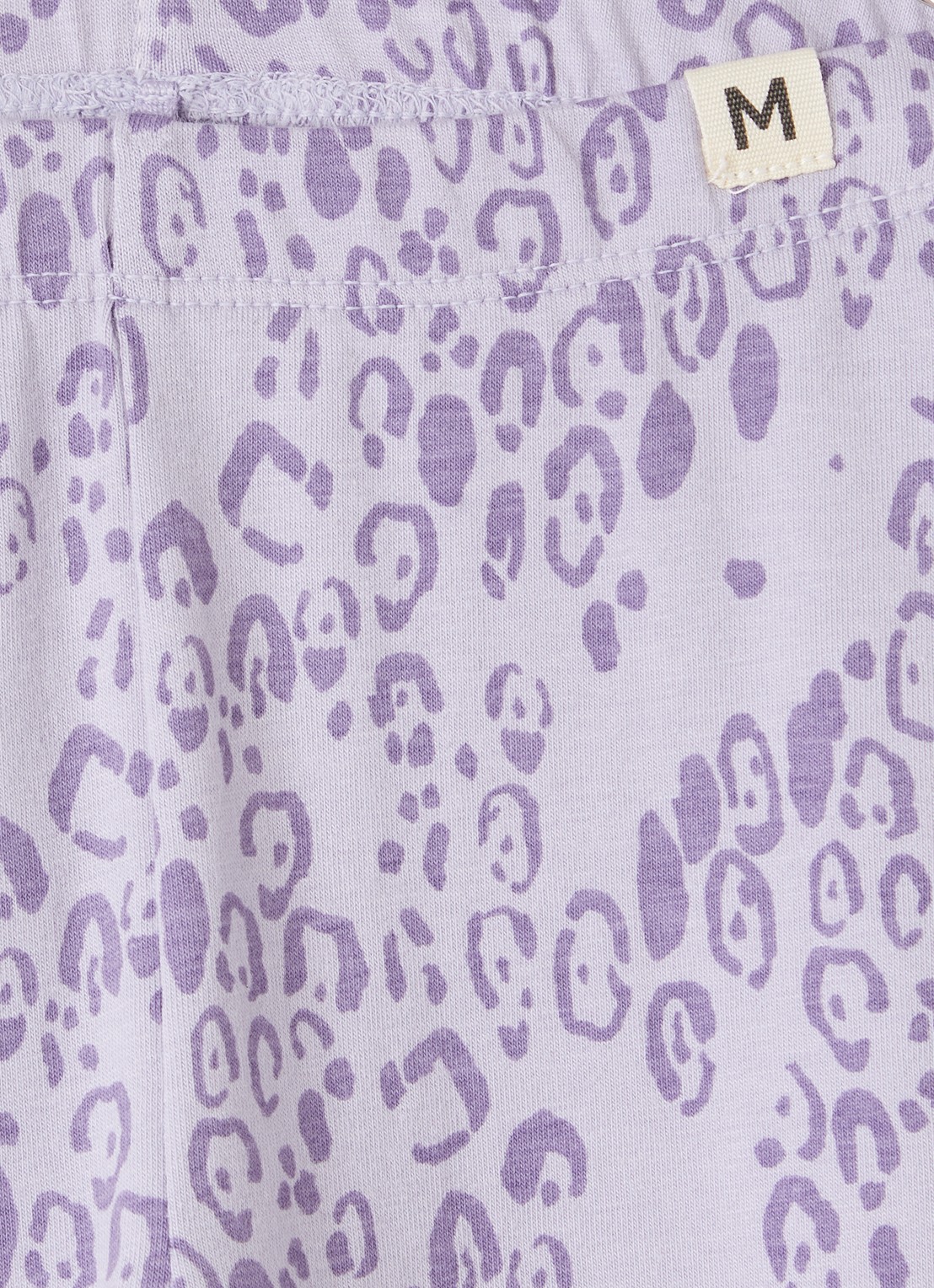 Mini Rodini Legging met panterprint - detail 4 paars