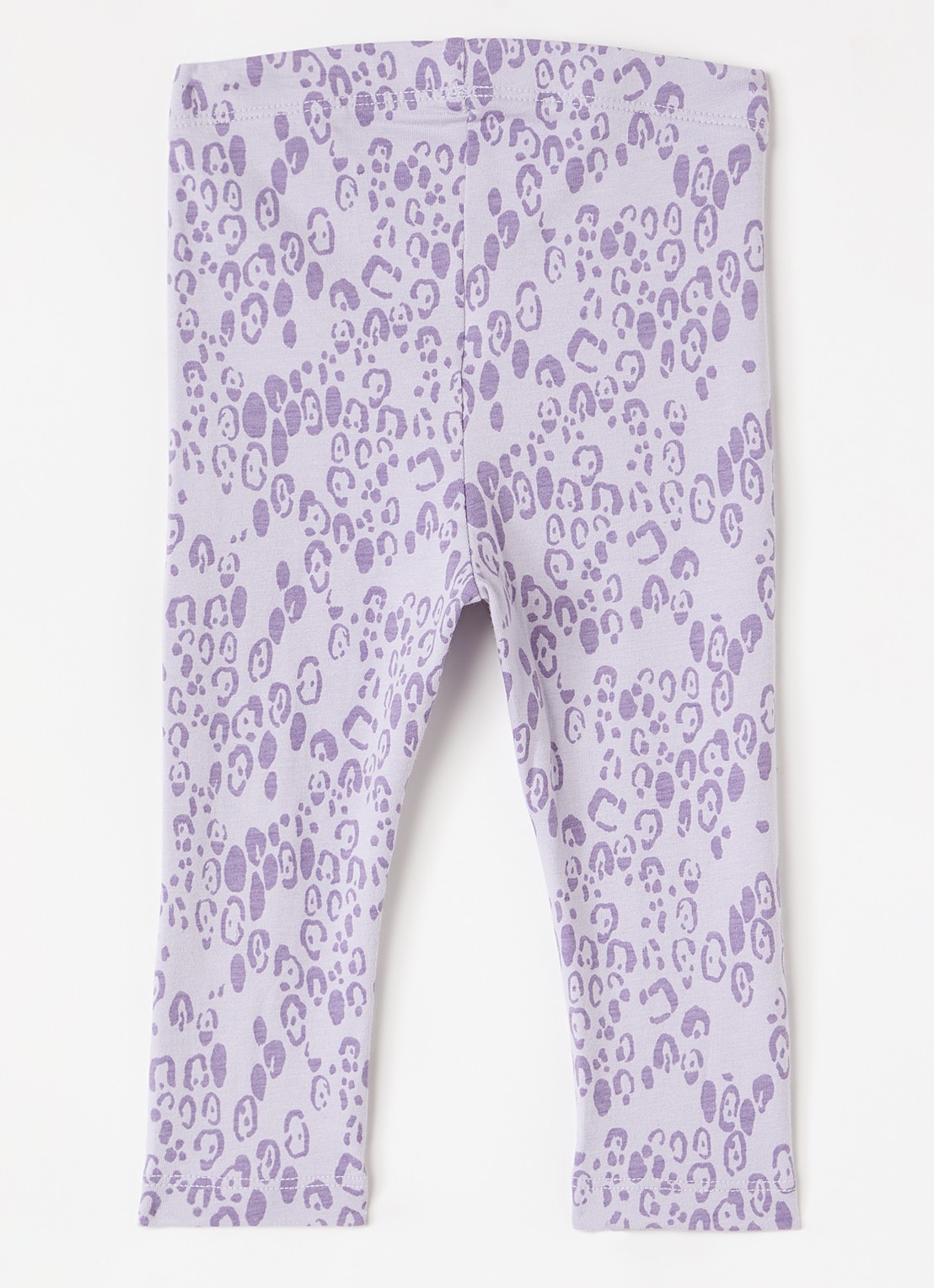 Mini Rodini Legging met panterprint - voorkant 2 paars