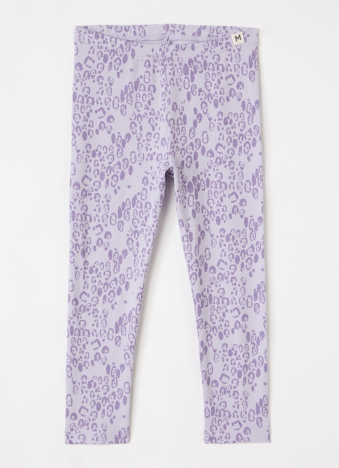 Mini Rodini Legging met panterprint - voorkant 3 paars
