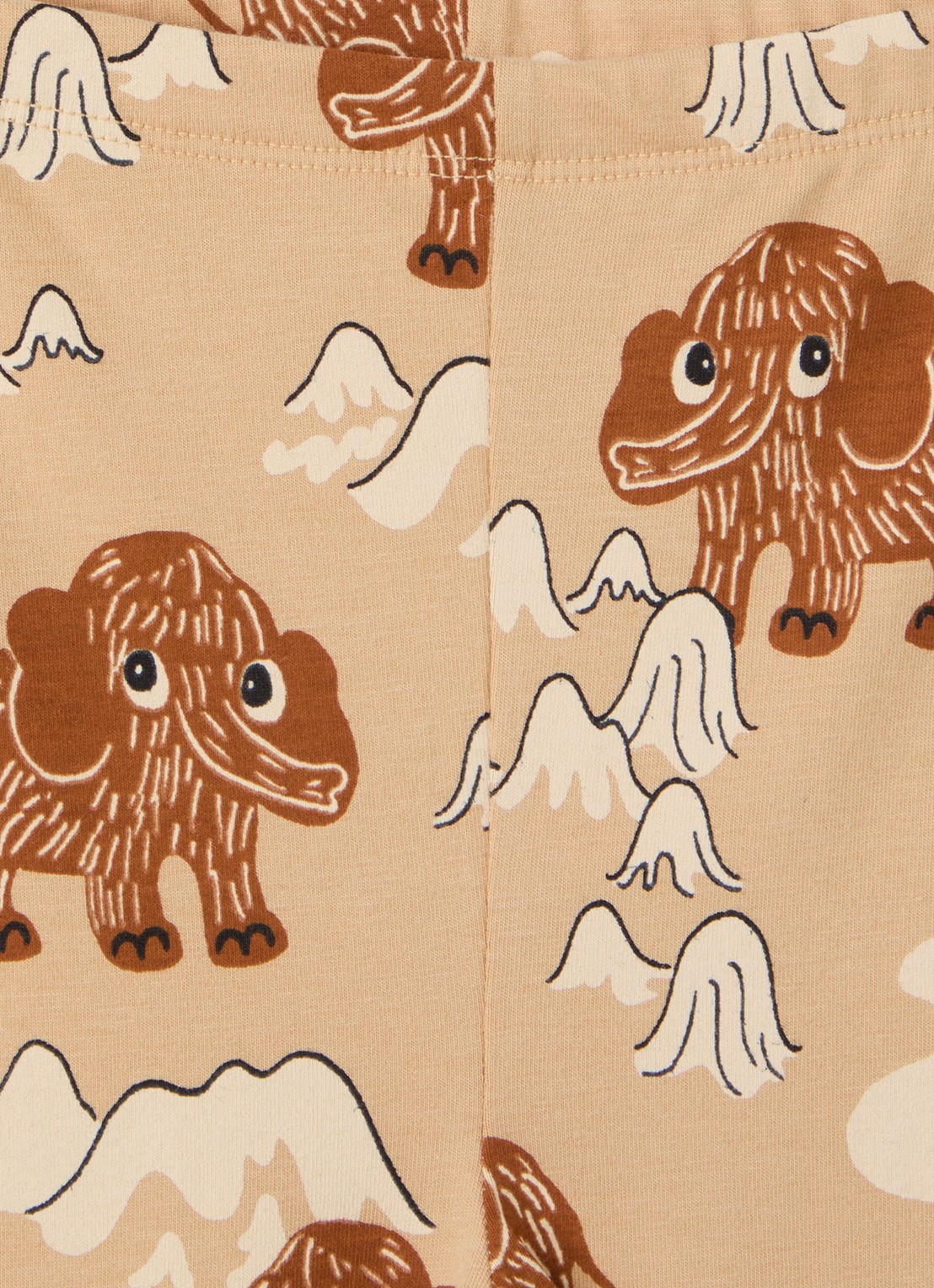 Mini Rodini Mammoth legging met print  - detail 2 beige