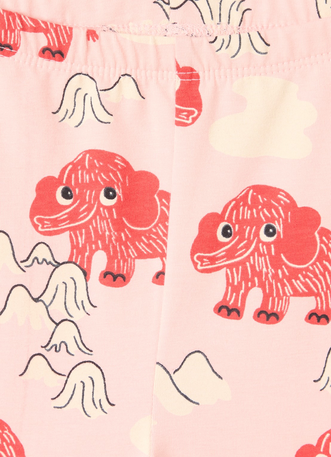 Mini Rodini Mammoth legging met print  - detail 3 zalmroze