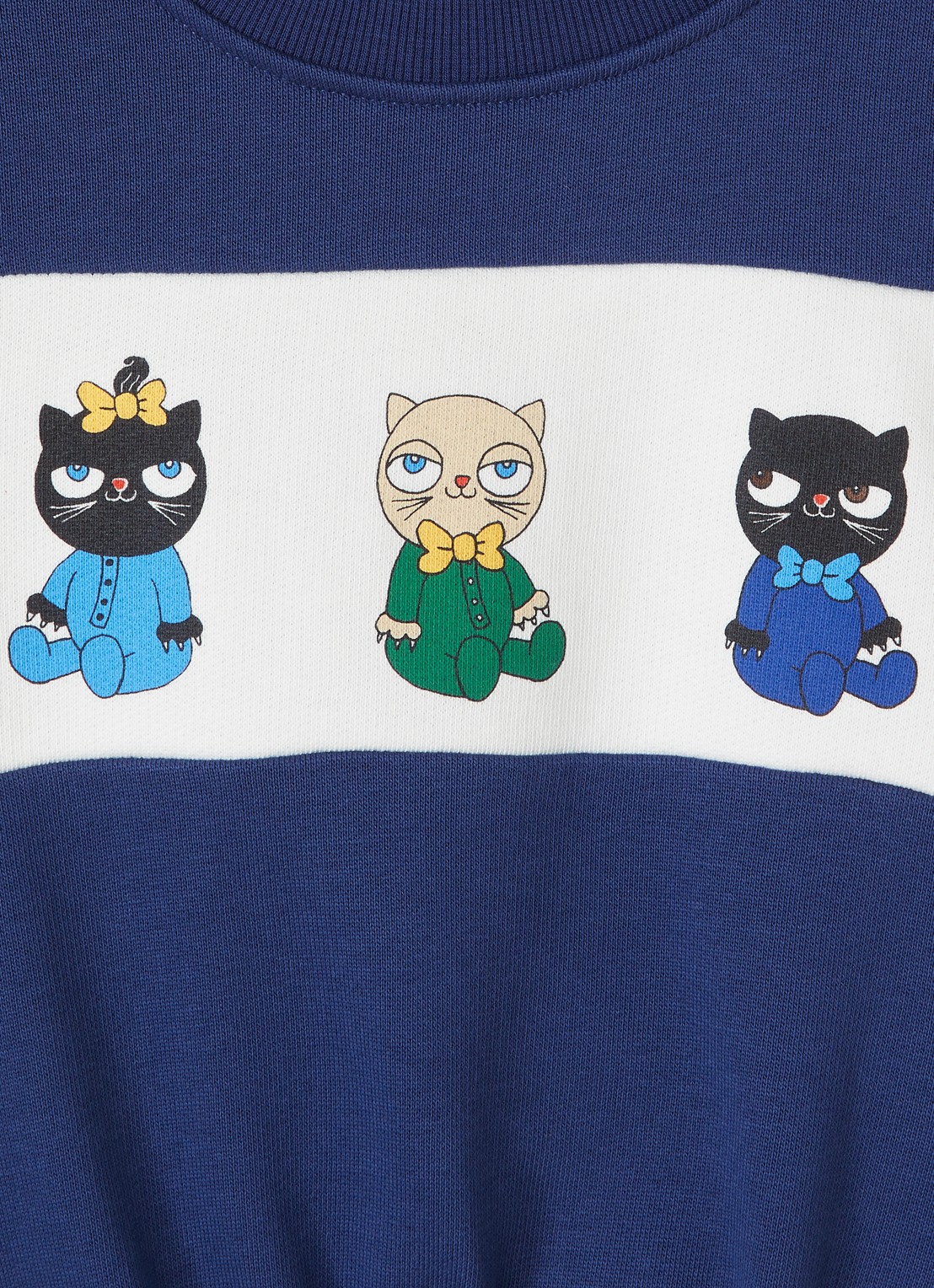 Mini Rodini Panel sweater met print - detail 3 indigo