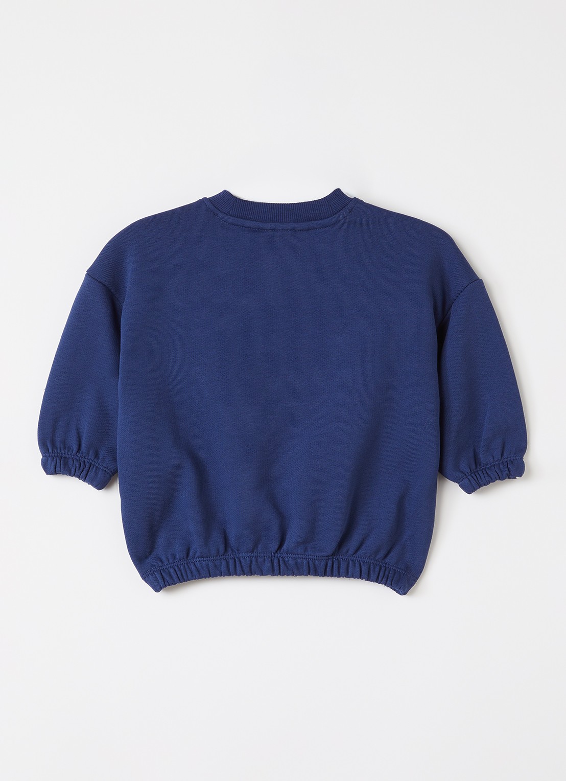 Mini Rodini Panel sweater met print - voorkant 2 indigo