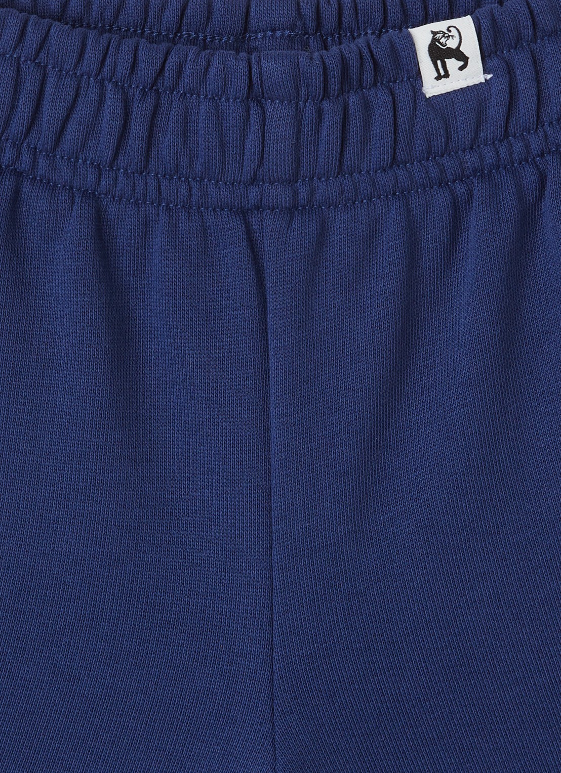 Mini Rodini Plain Piping loose fit korte joggingbroek - detail 3 indigo