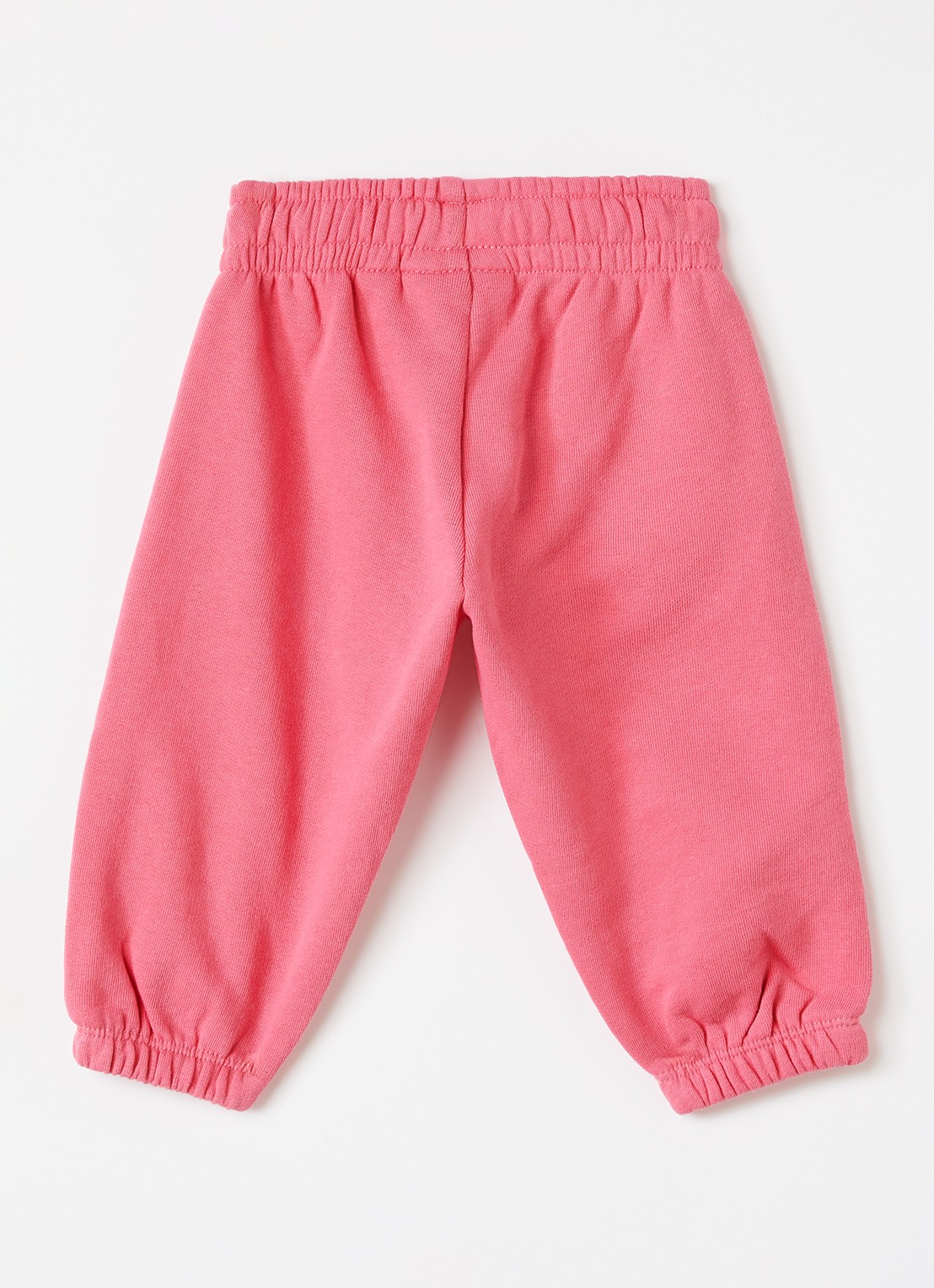 Mini Rodini Plain Piping tapered fit korte joggingbroek - voorkant 2 roze