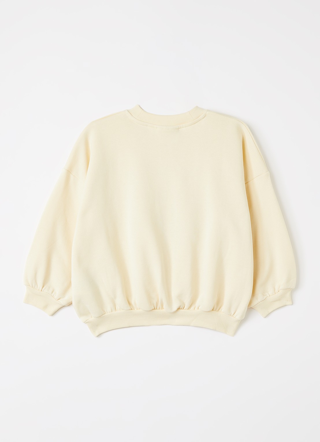 Mini Rodini Play sweater met print - voorkant 2 lichtgeel